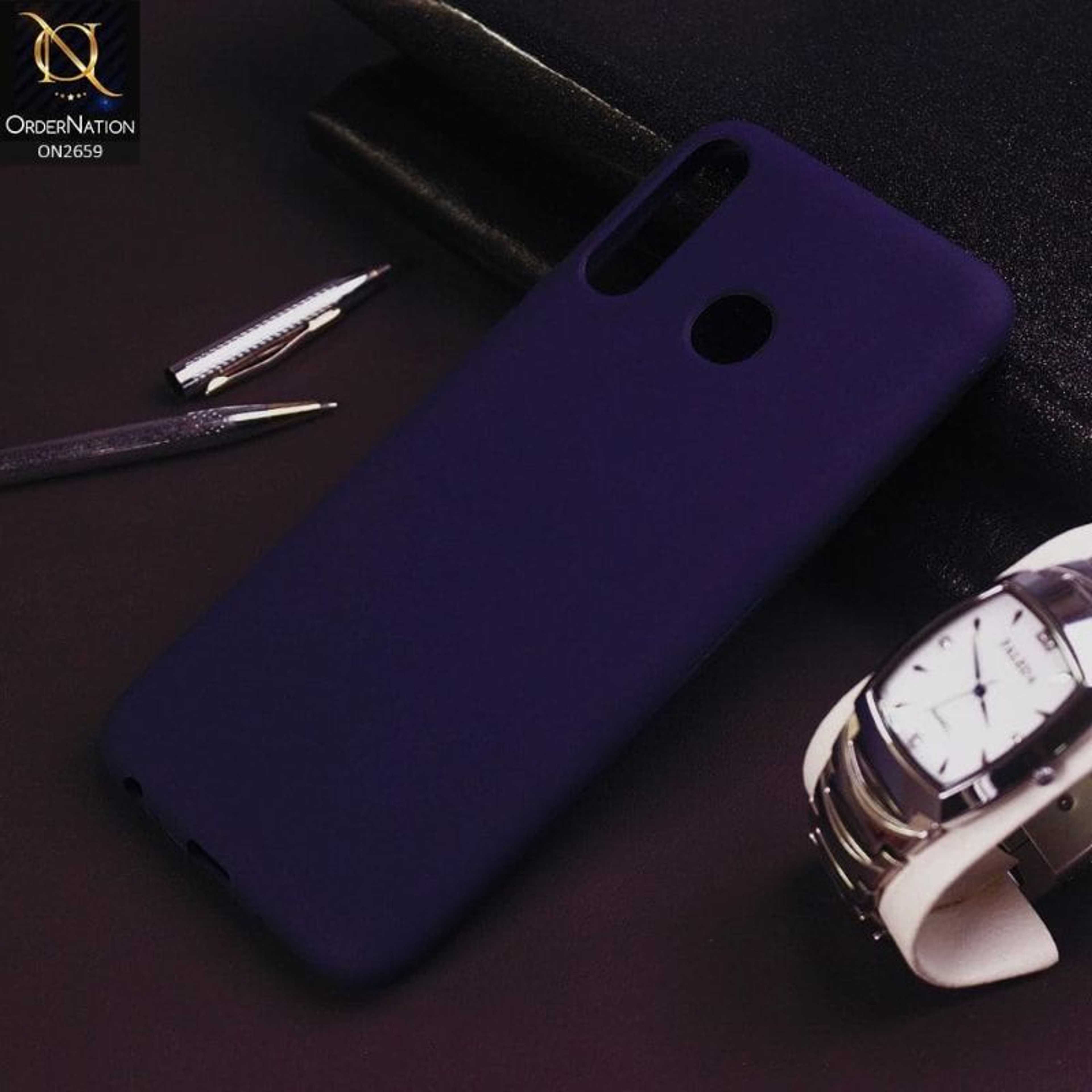 Infinix Hot 8 Cover - Blue - New Fashion Style Candy Colour Soft Case