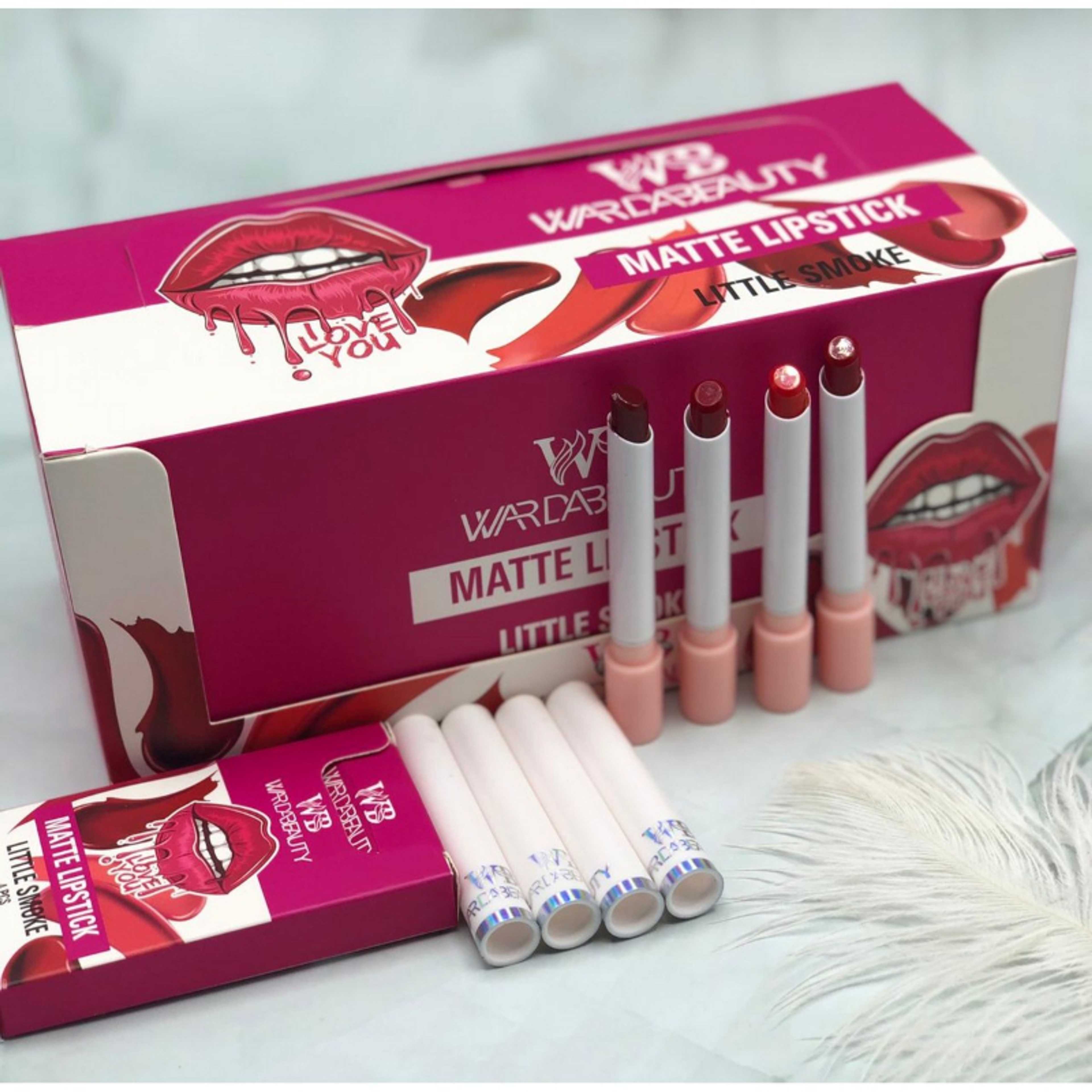 4 PCS CIGARATE MATTE WATERPROOF LIPSTICKS - Product Main Image