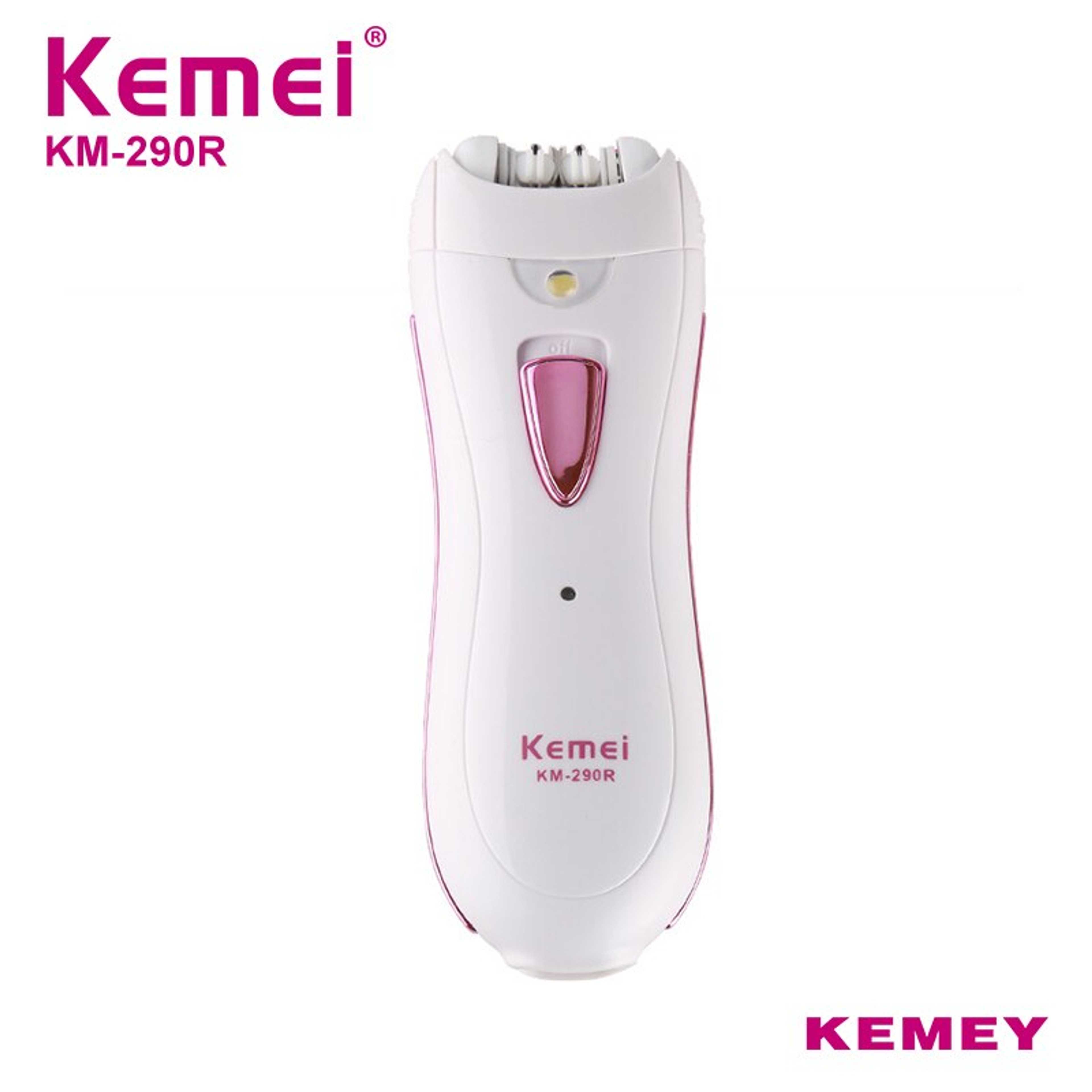 Kemei KM-290R Rechargeable Electric Hair Removal Device Female Device For Facial Armpit Body Parts