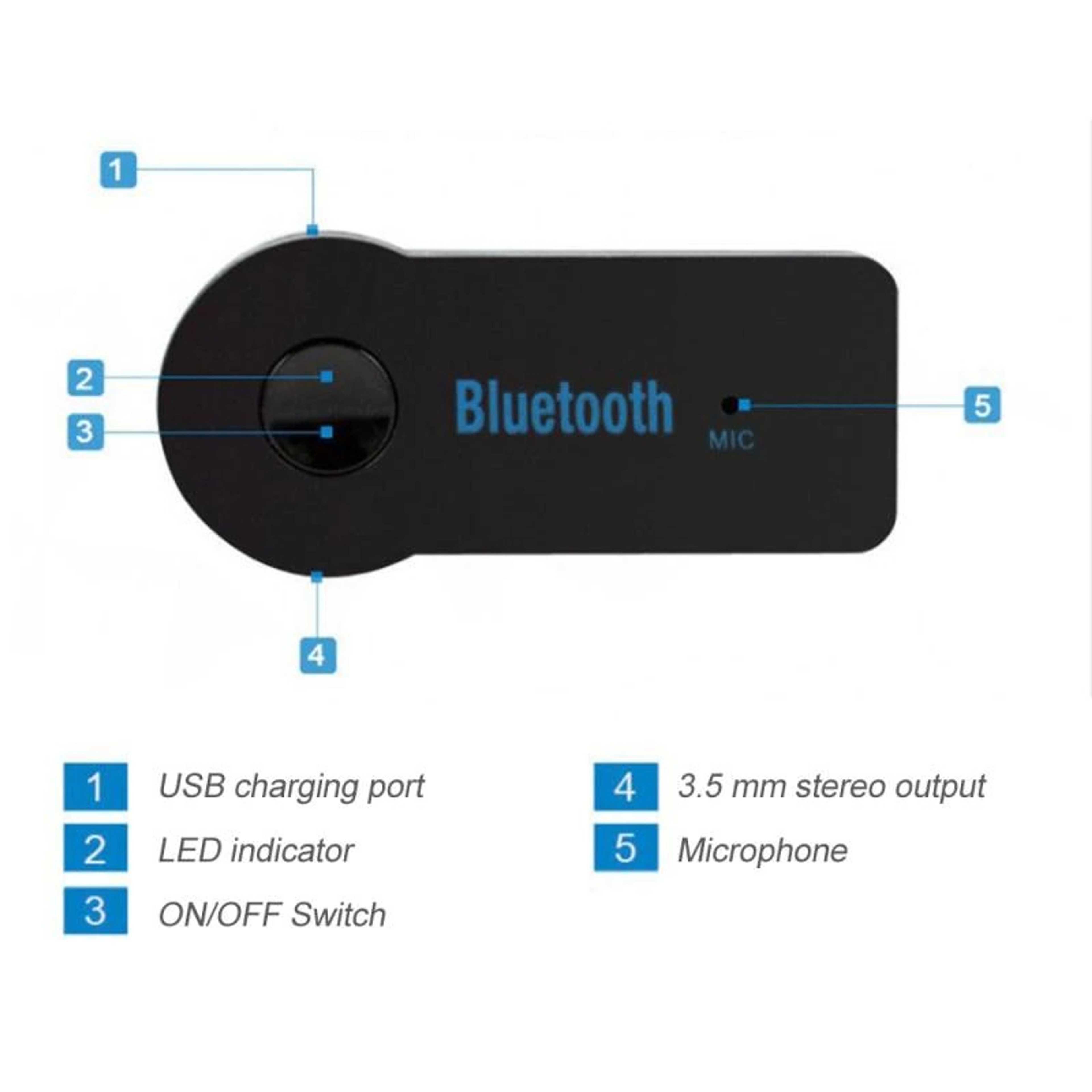 Bluetooth 5.0 Transmitter Adapter With 3.5mm Audio Jack Wireless Music Handsfree Car AUX Headphone Receiver