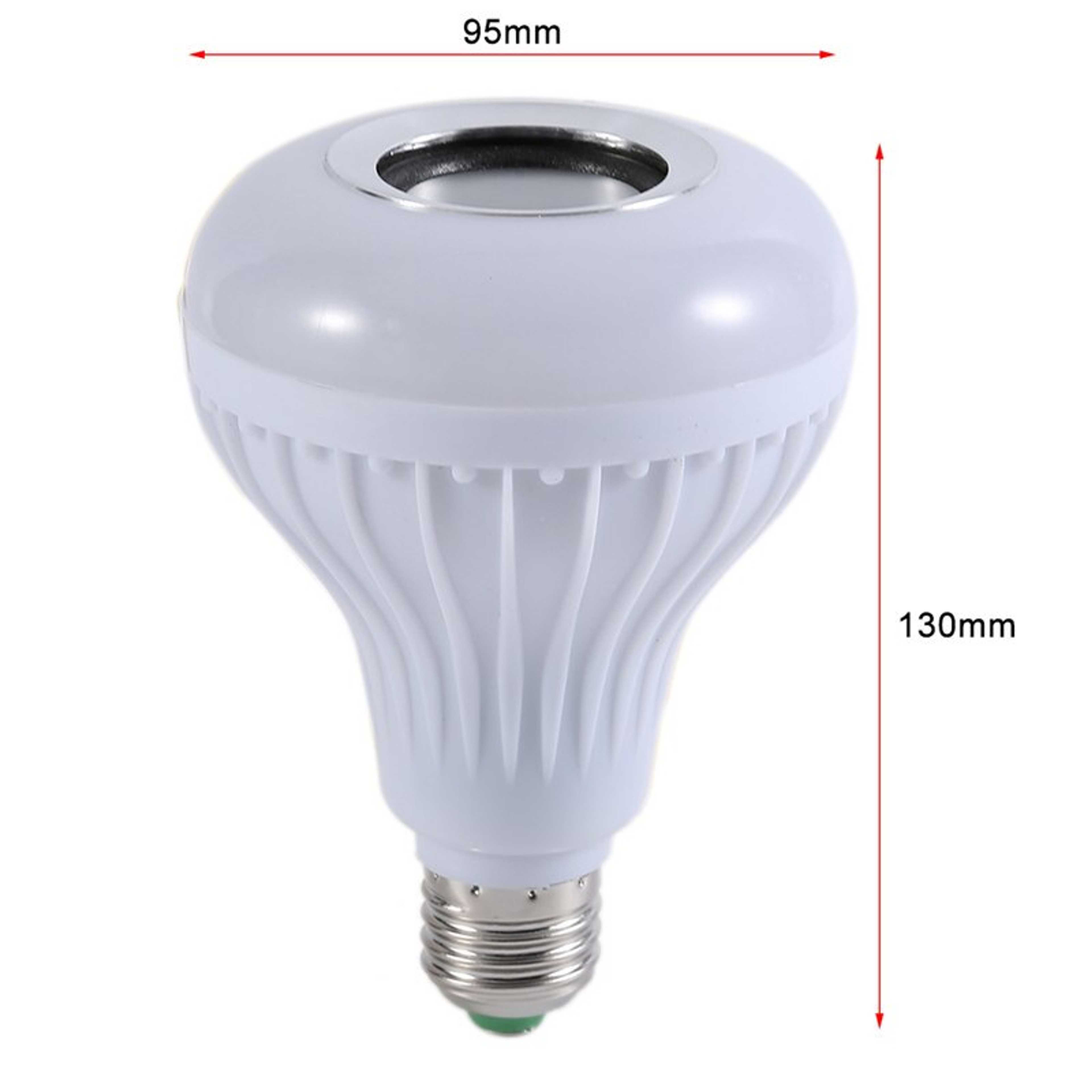Wireless Bluetooth Speaker 12W RGB Bulb Lamp Smart Led Music Player Audio With Remote Control