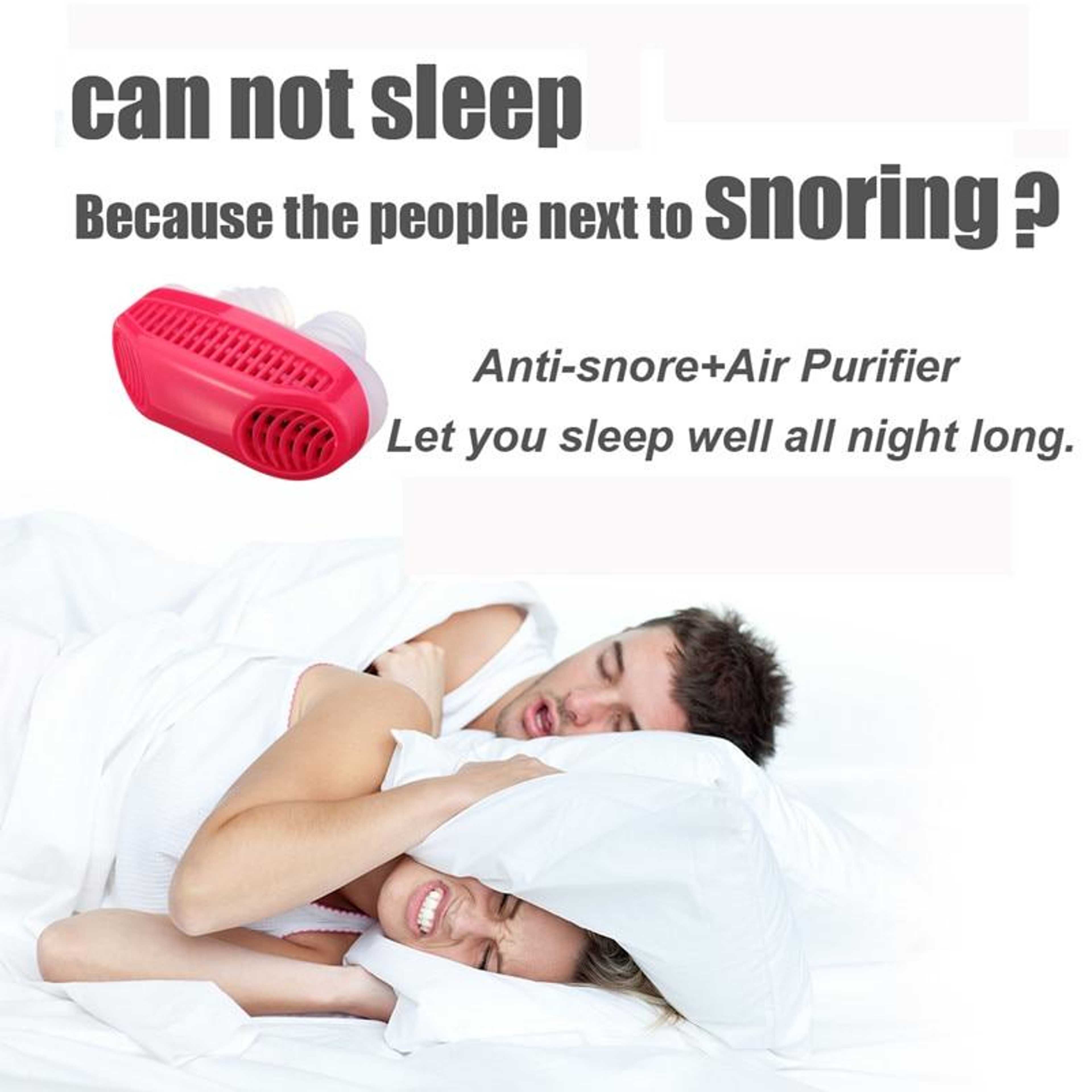 2 in 1 Anti Snore + Air Purifier Magnetic Silicone Snoring Stopper Sleep Device