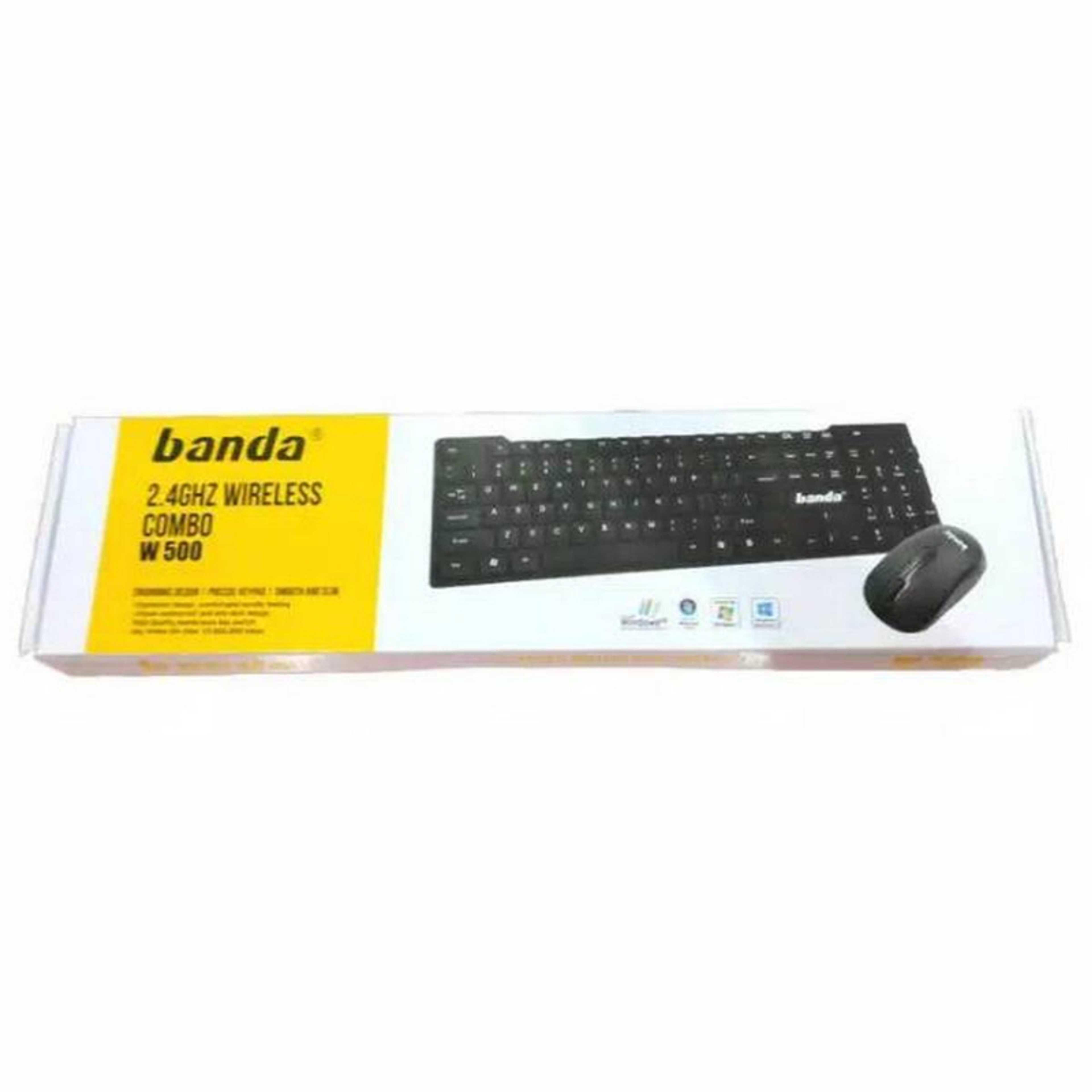 W500 Banda 2.4 GHz Wireless Combo Keyboard Mouse