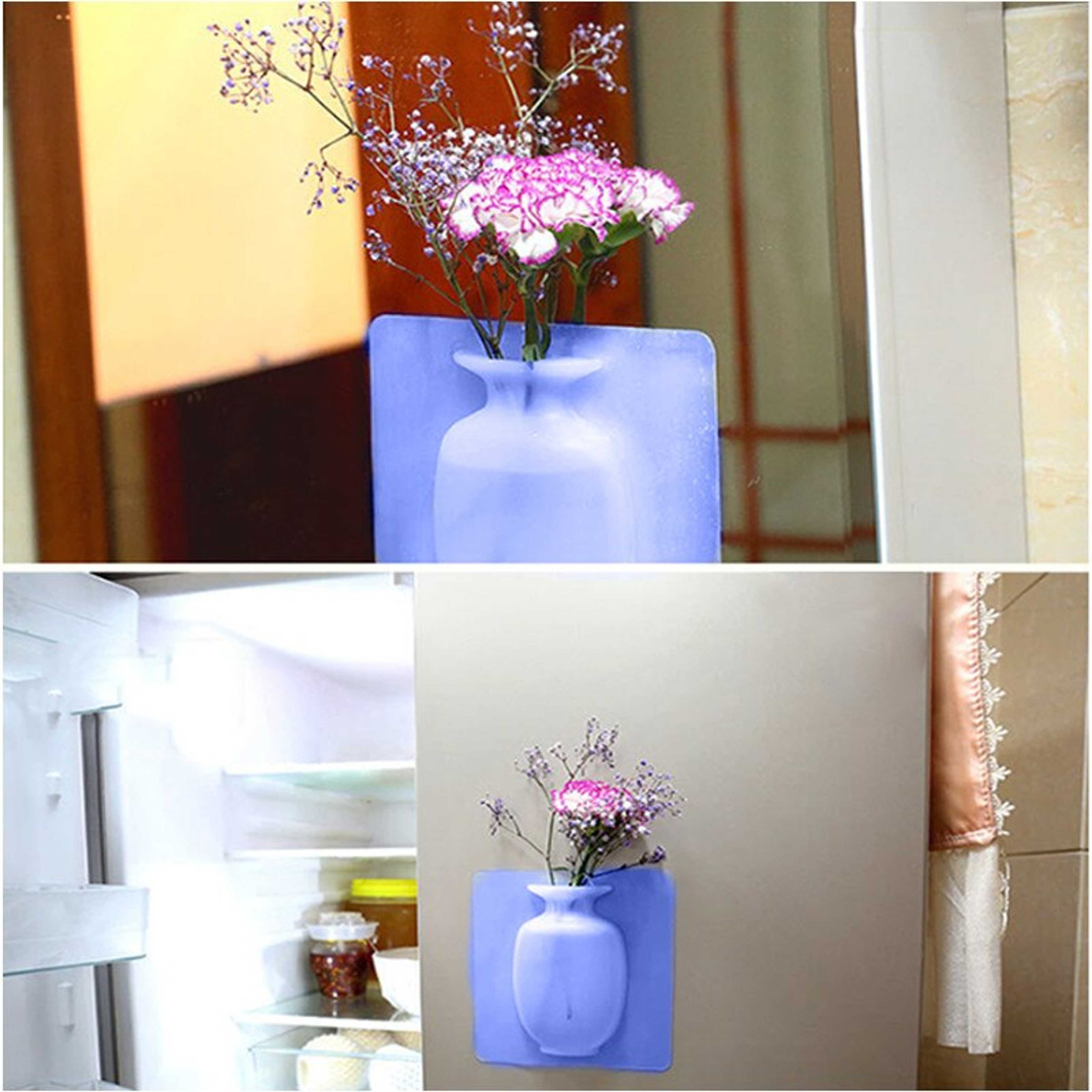 Sticky Vase Wall Mounted Plant Holder Decorative Flower Display Vase Wall Decor