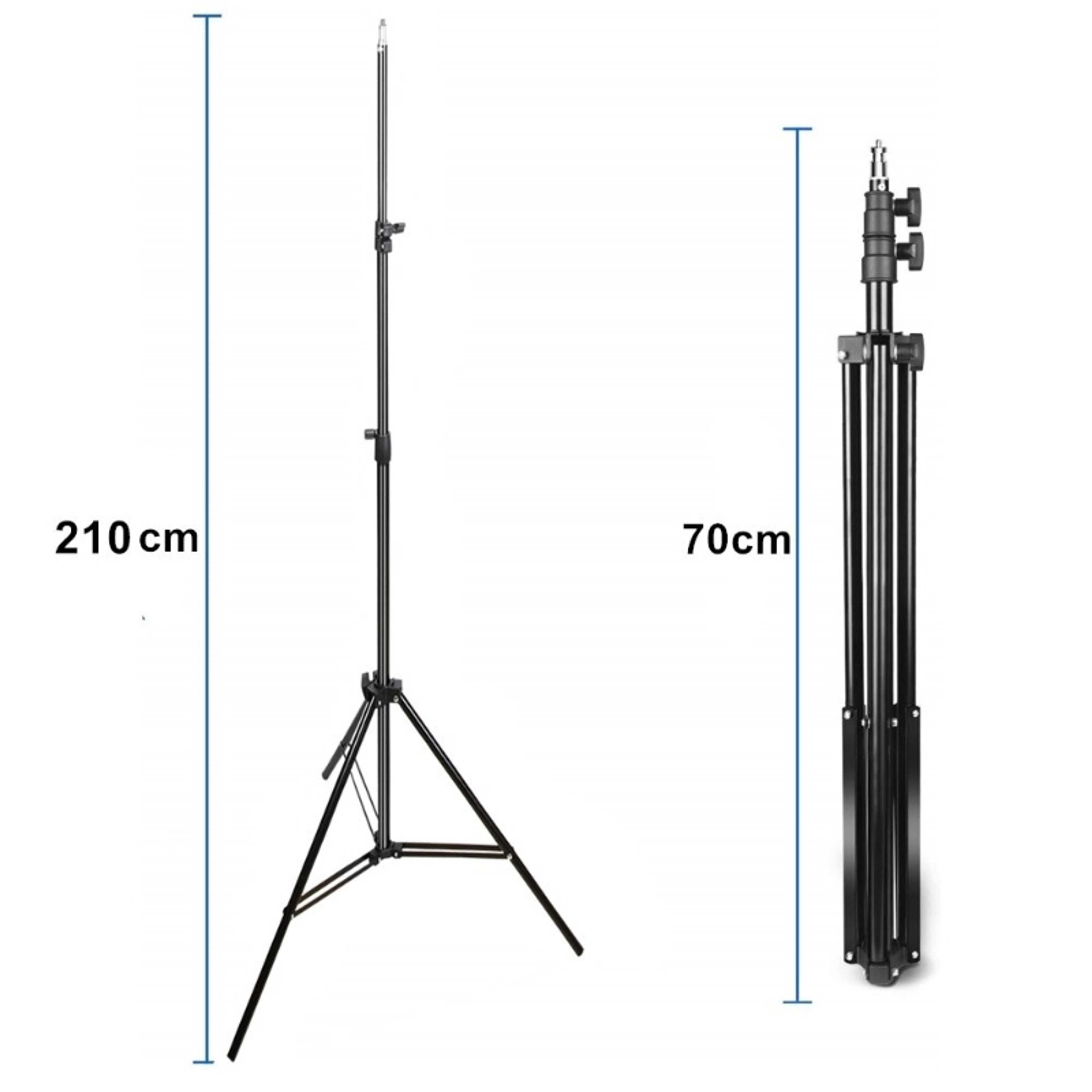 7 Feet Tripod Photography Light Camera Stand Adjustable Height With 1/4 Screw Head For Ring Light