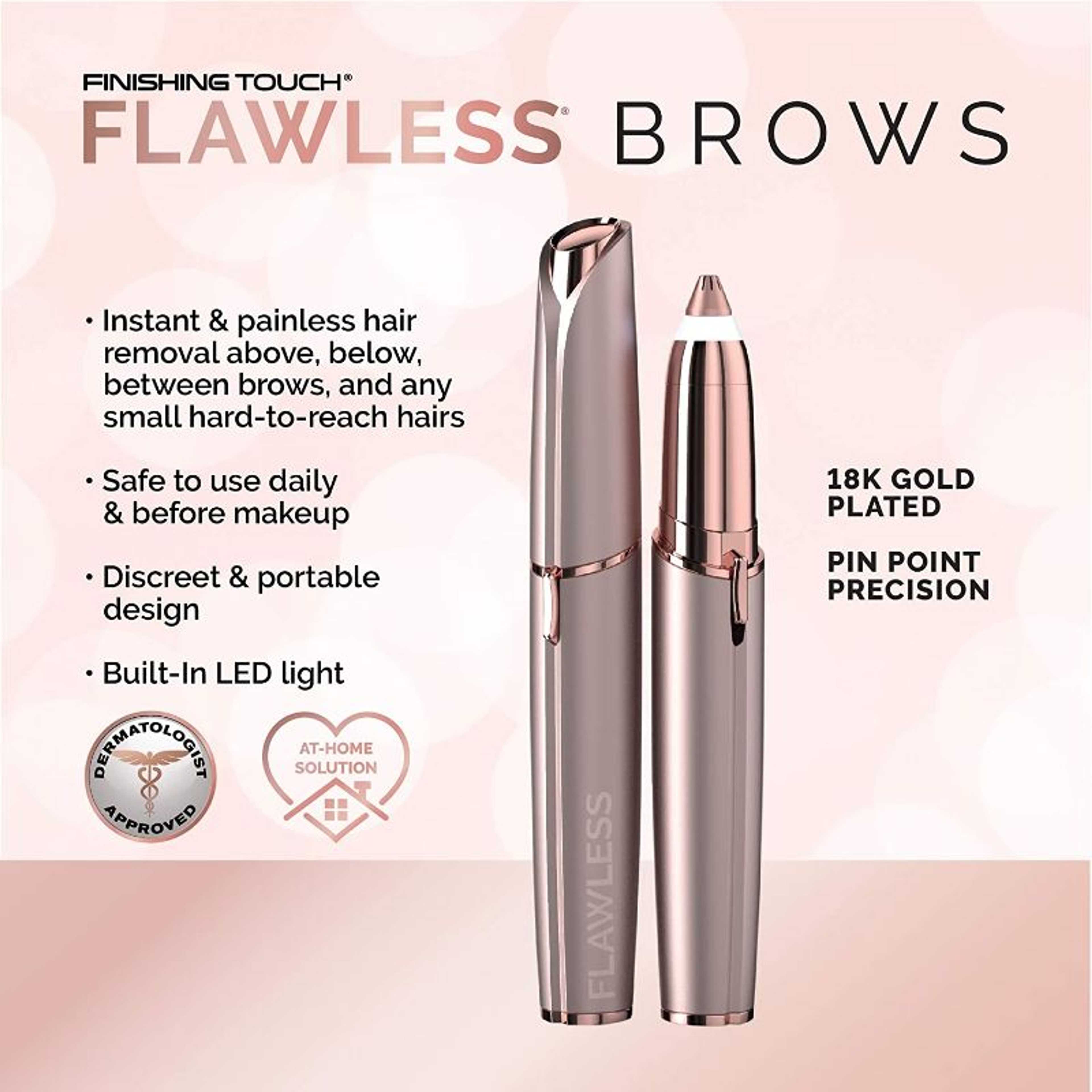 Finishing Touch Flawless Brows Eyebrow Pencil Hair Remover and Trimmer