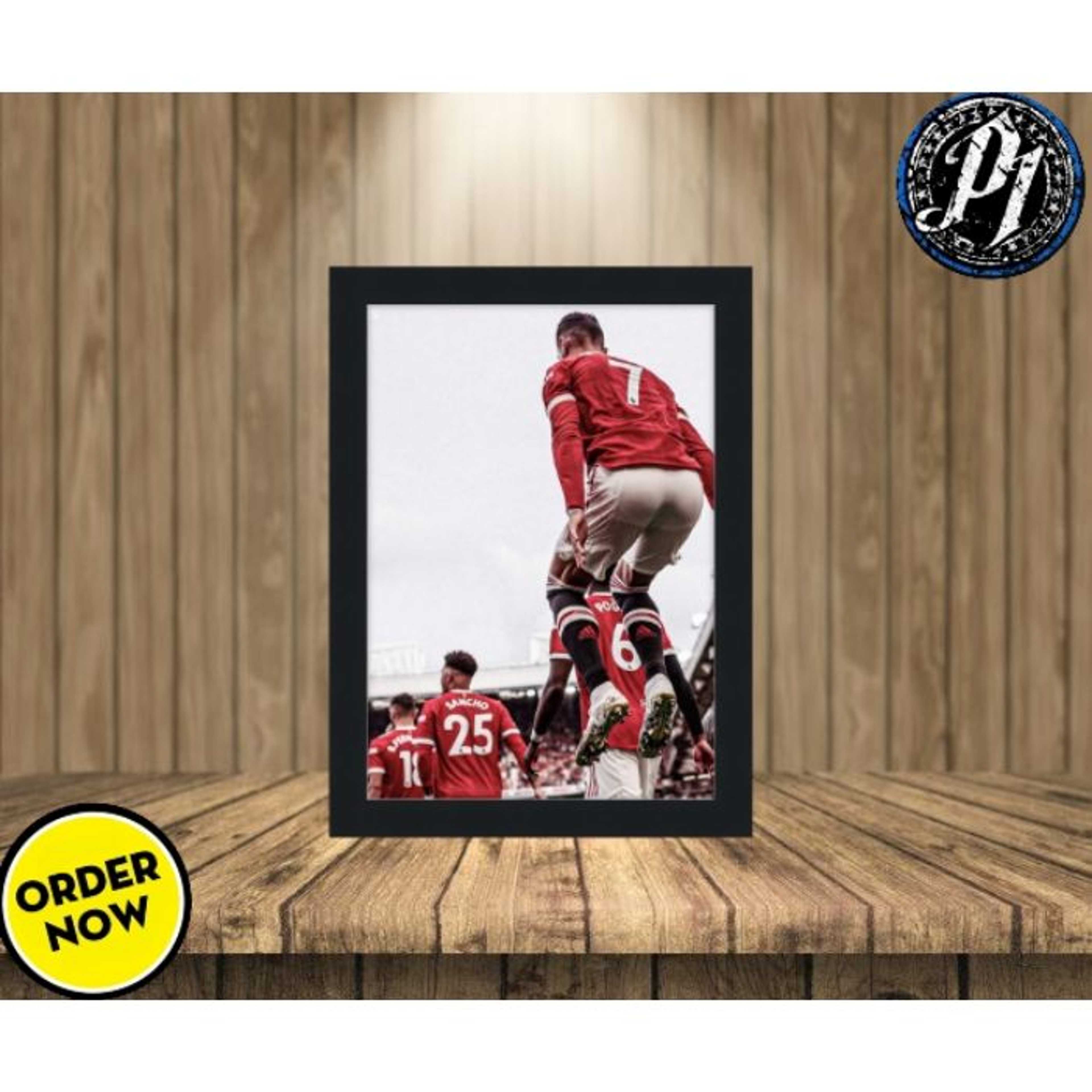 Air Ronaldo � Modern Matte Black Wooden Wall Frame � A4 (8 x 12 inches) - Product Main Image