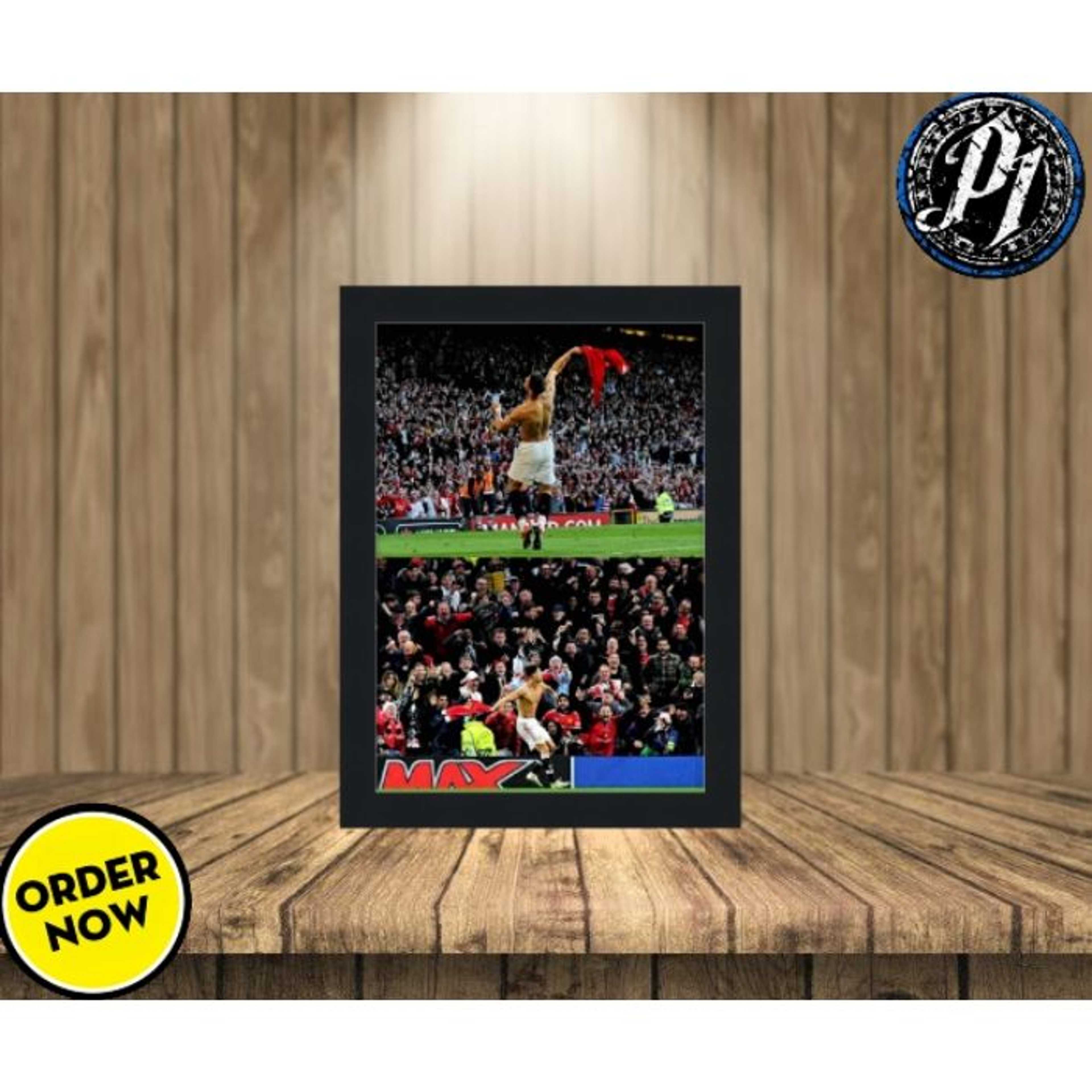 Ronaldo � The MANU Kid - Modern Matte Black Wooden Wall Frame � A4 (8 x 12 inches) - Product Main Image