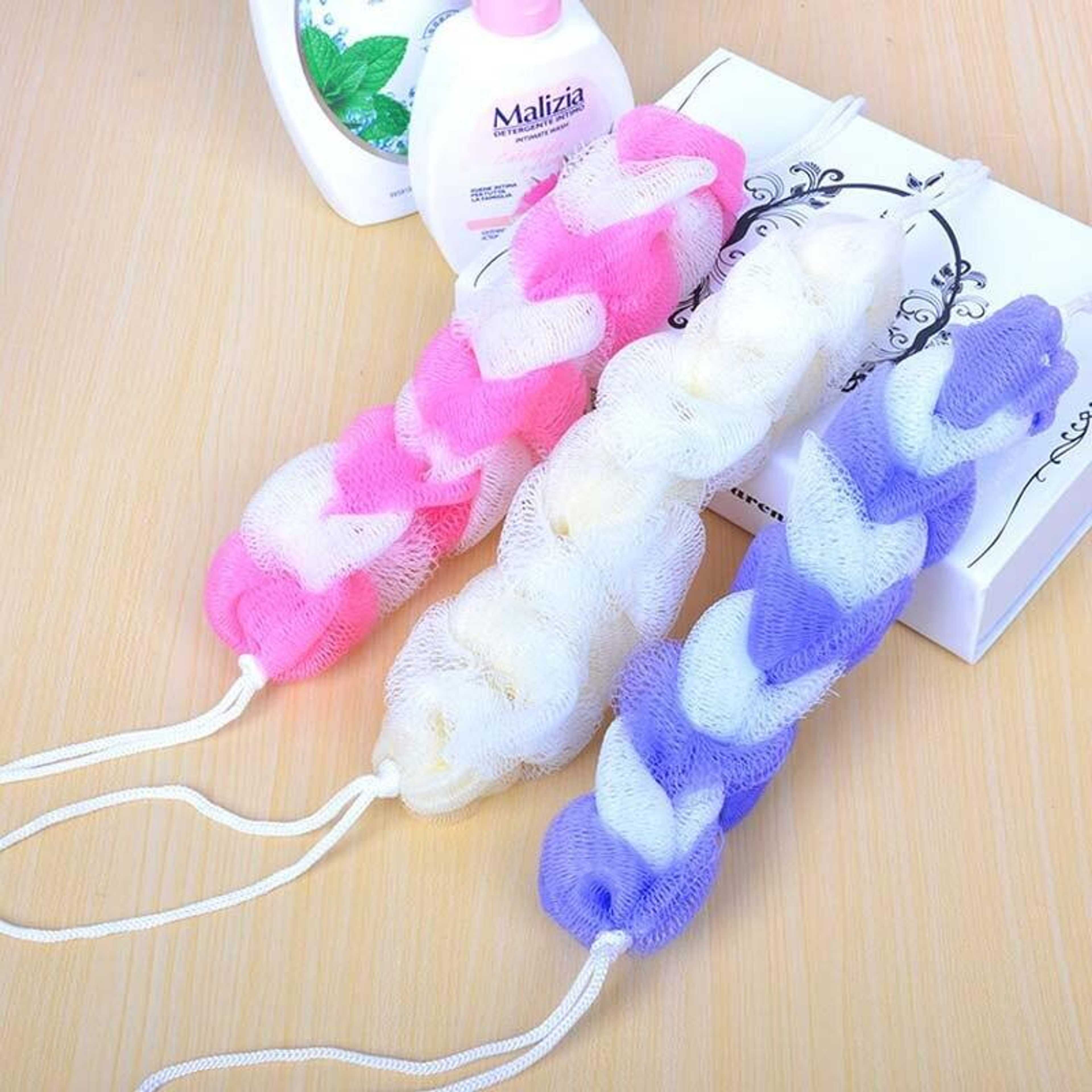 3 pcs Flower Sponge Shower bath Brush