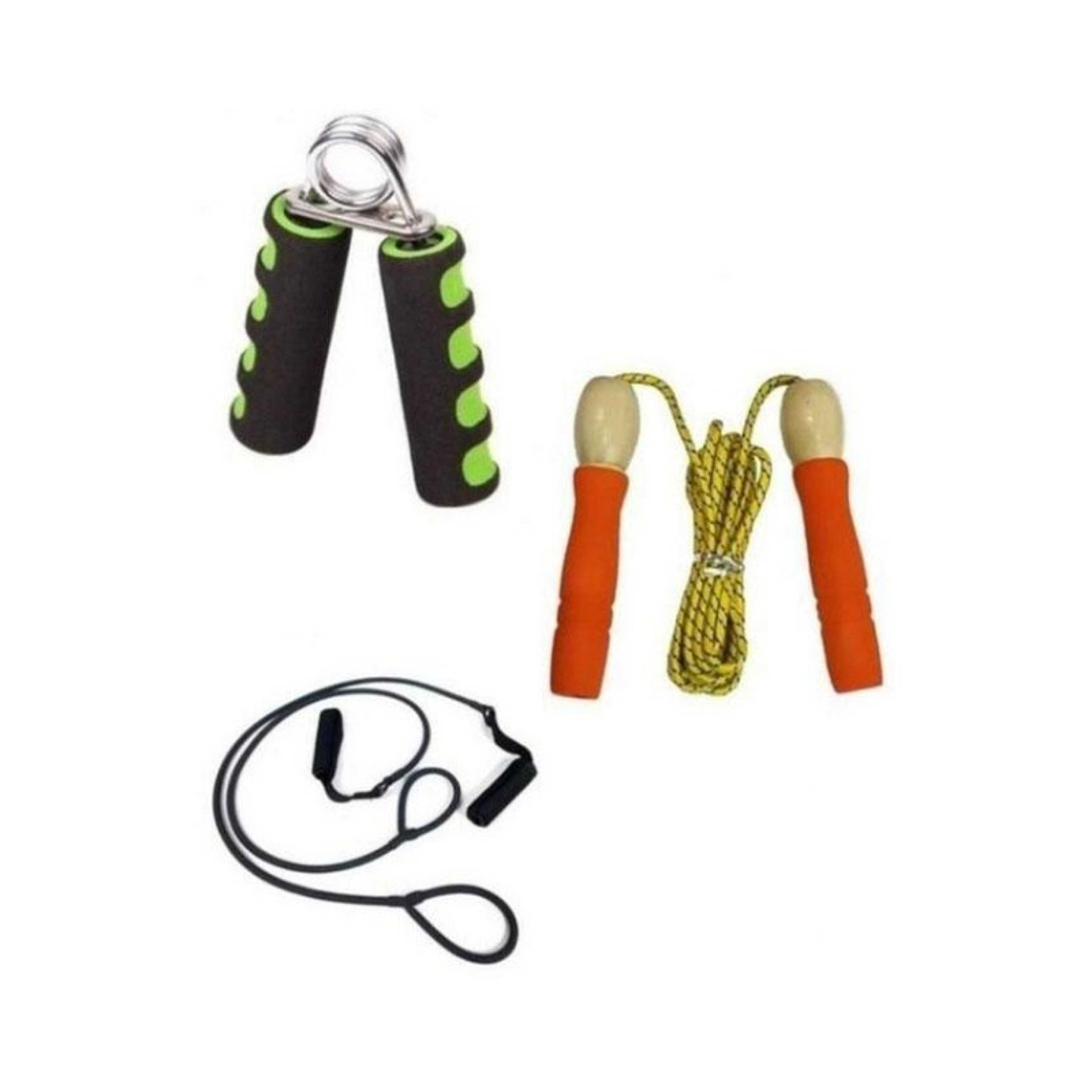 Pack of 3 - Hand Grip + Skipping Rope + Body Shaper Band - Product Main Image