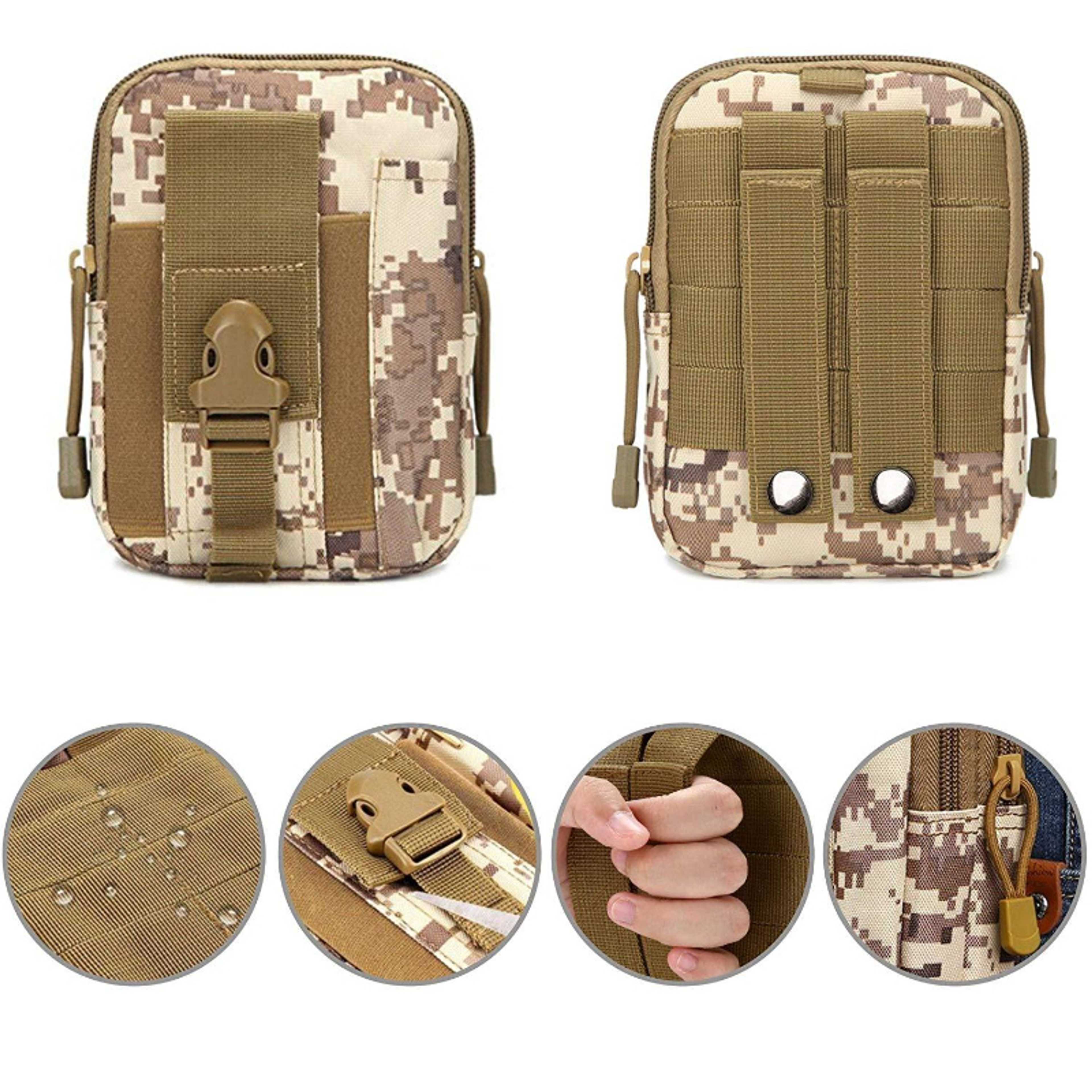 Tactcal Bucklle Belt Waist Pouch Bag for Mobile and Passportt - Product Main Image