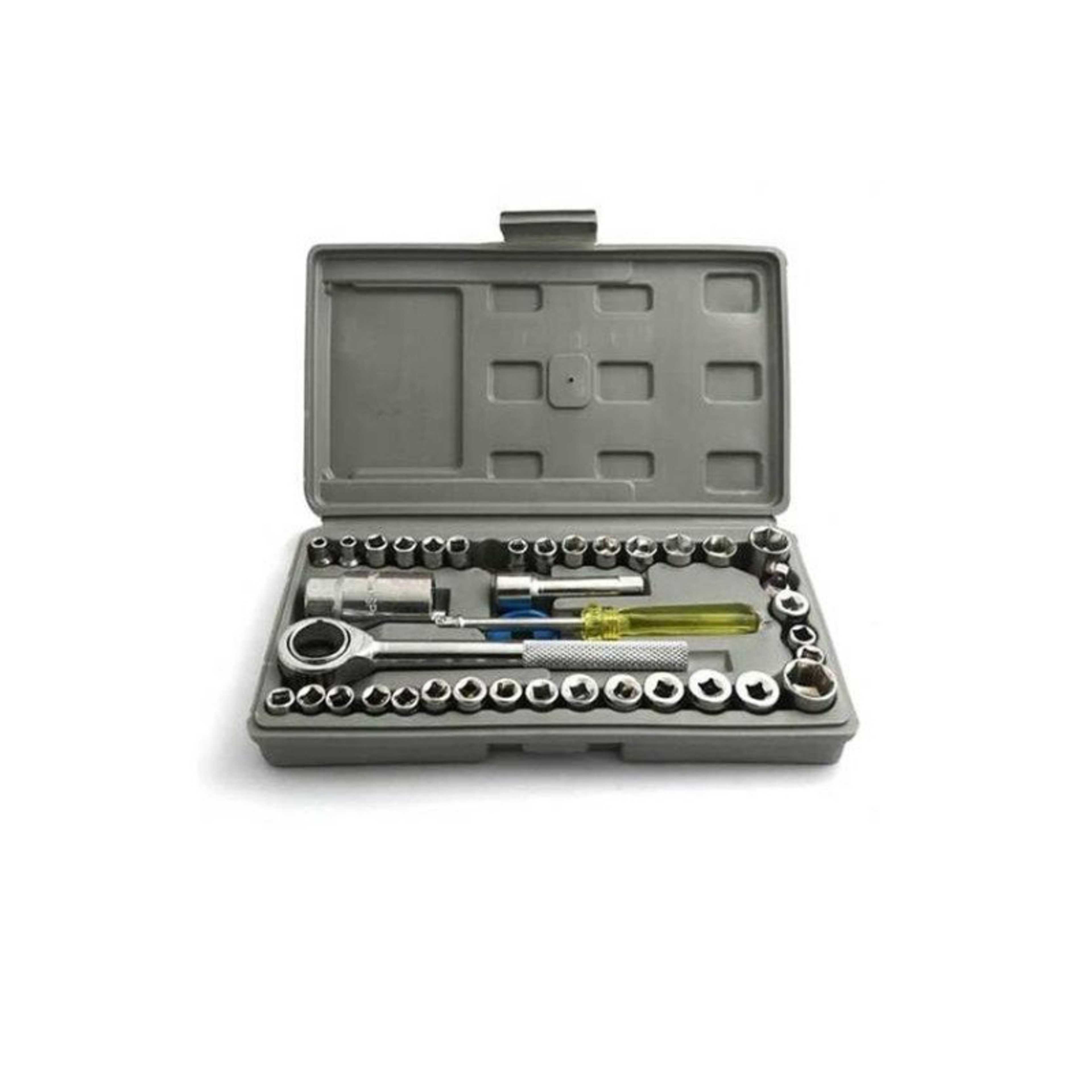 Wrench Tool Kit Set - 40 Pieces - Silver
