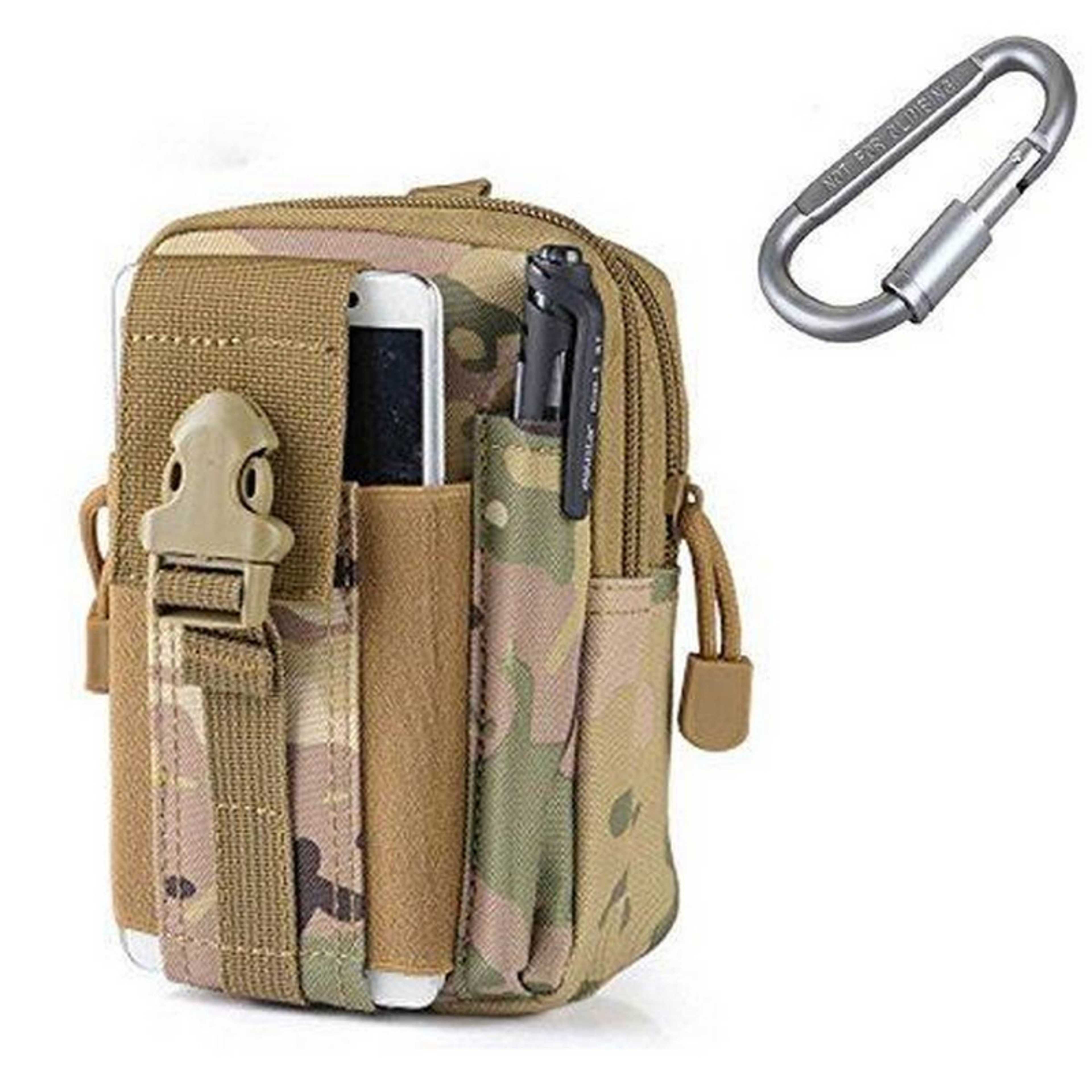 Waist Pack Multi Purpose Bag EDC Pouch Utility Upgraded Version with Strap Camping Hiking Pouch Nyllon Cel.l Phone Bag - Product Main Image