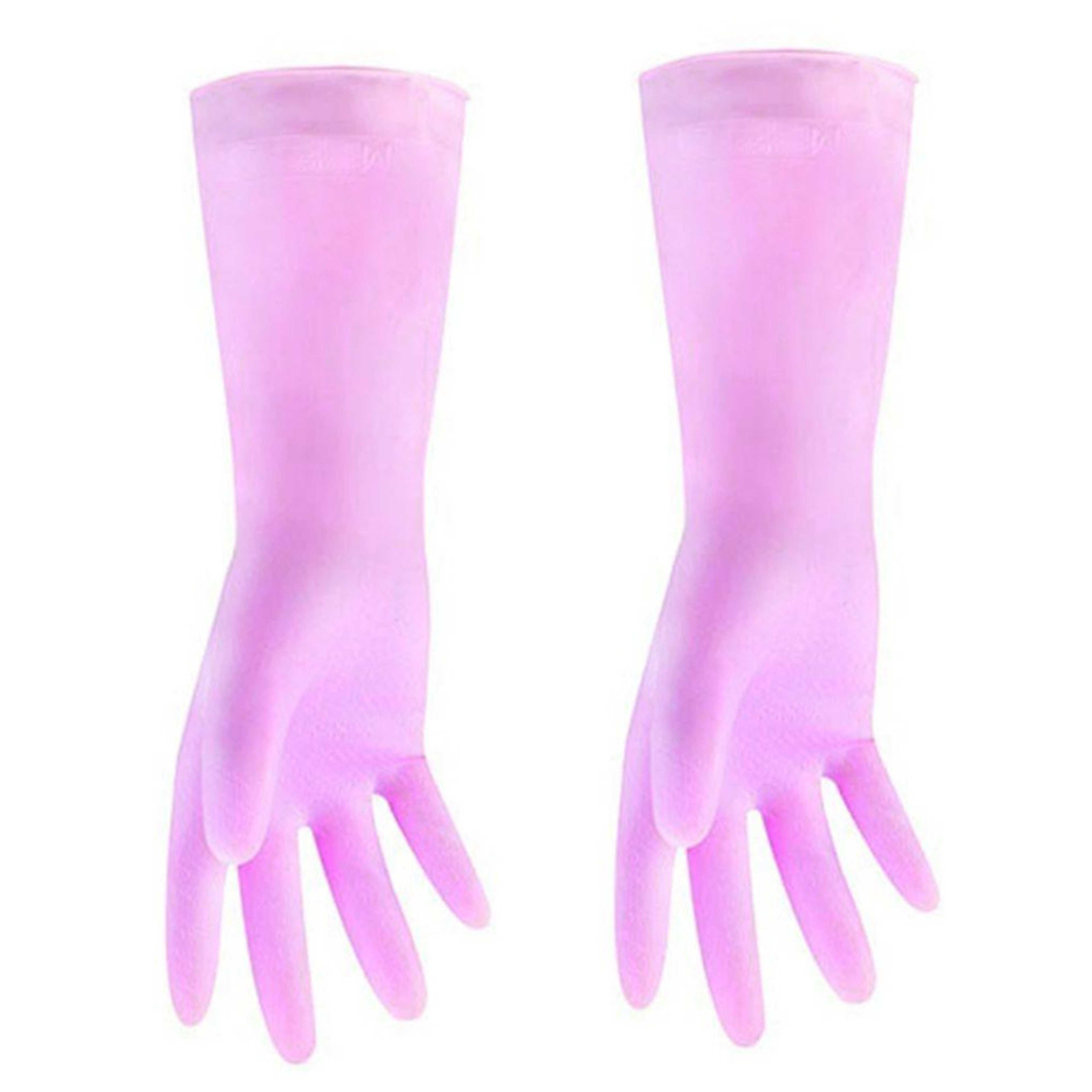 Rubber Washing Gloves- Pink