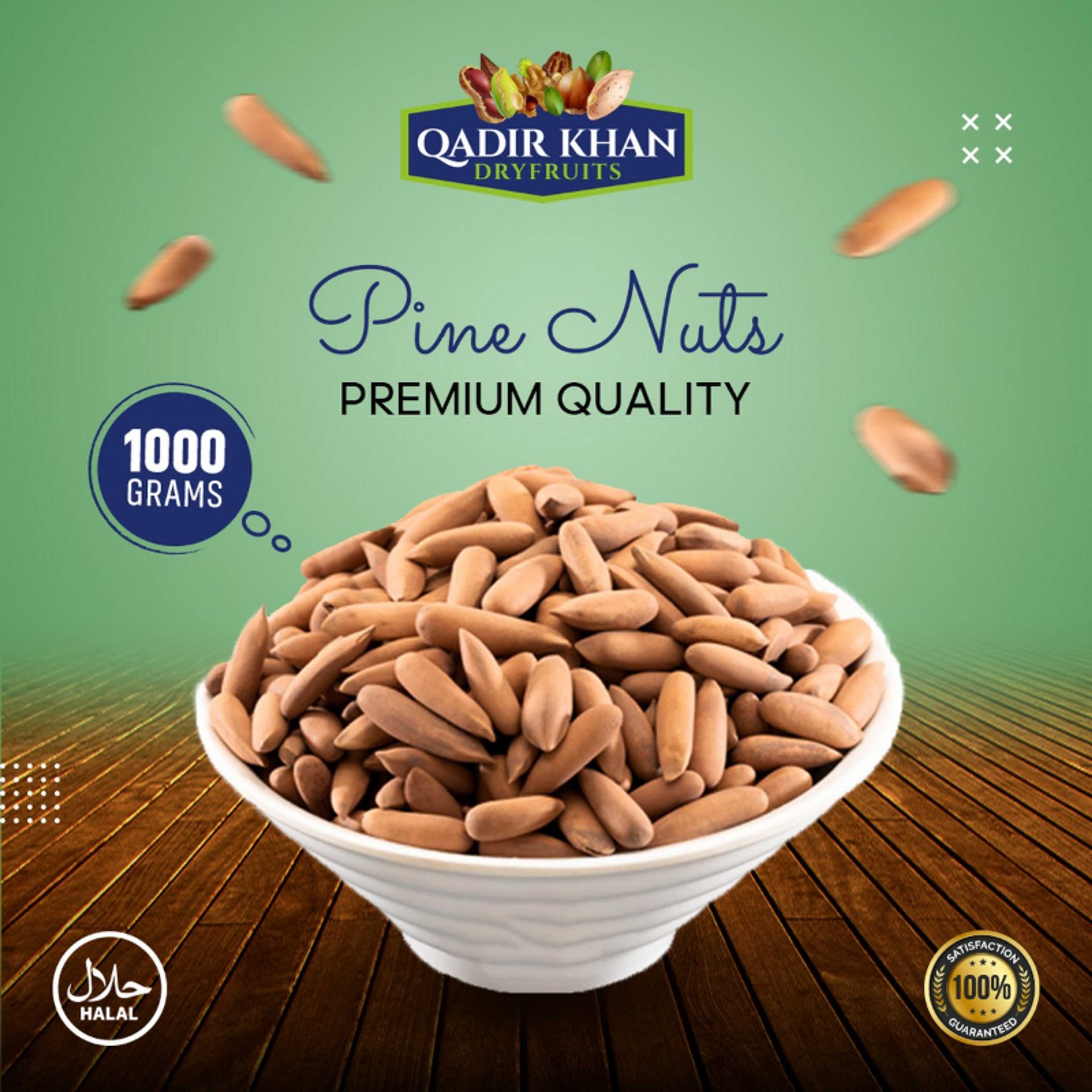 Organic Purify Pine Nuts with Shell, Chilgoza (Dry Fruits) Jumbo Size 1000GM