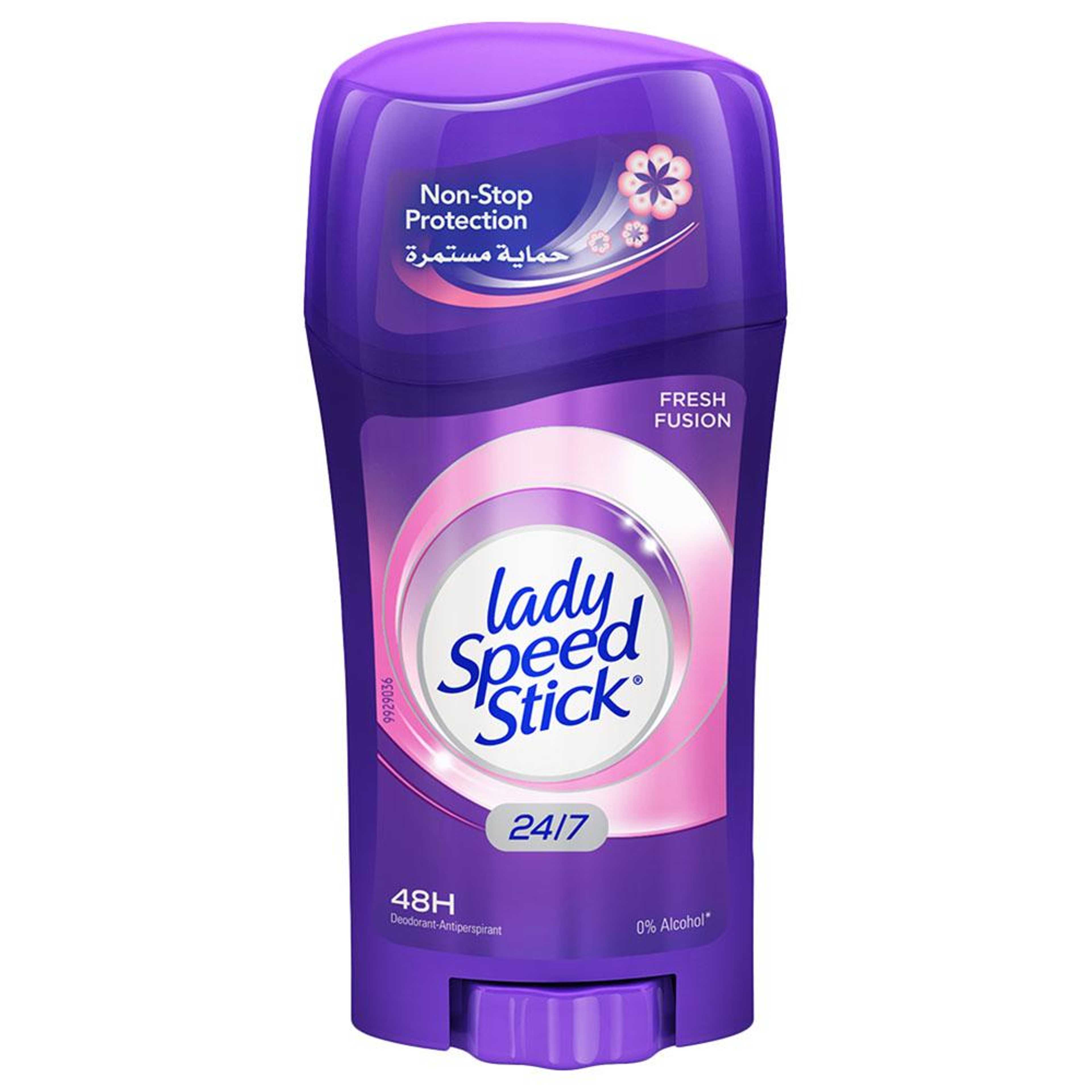 LADY SPEED STICK DEODORANTS FRESH FUSION DEODORANT / ANTIPERSPIRANT - 45 GRAMS