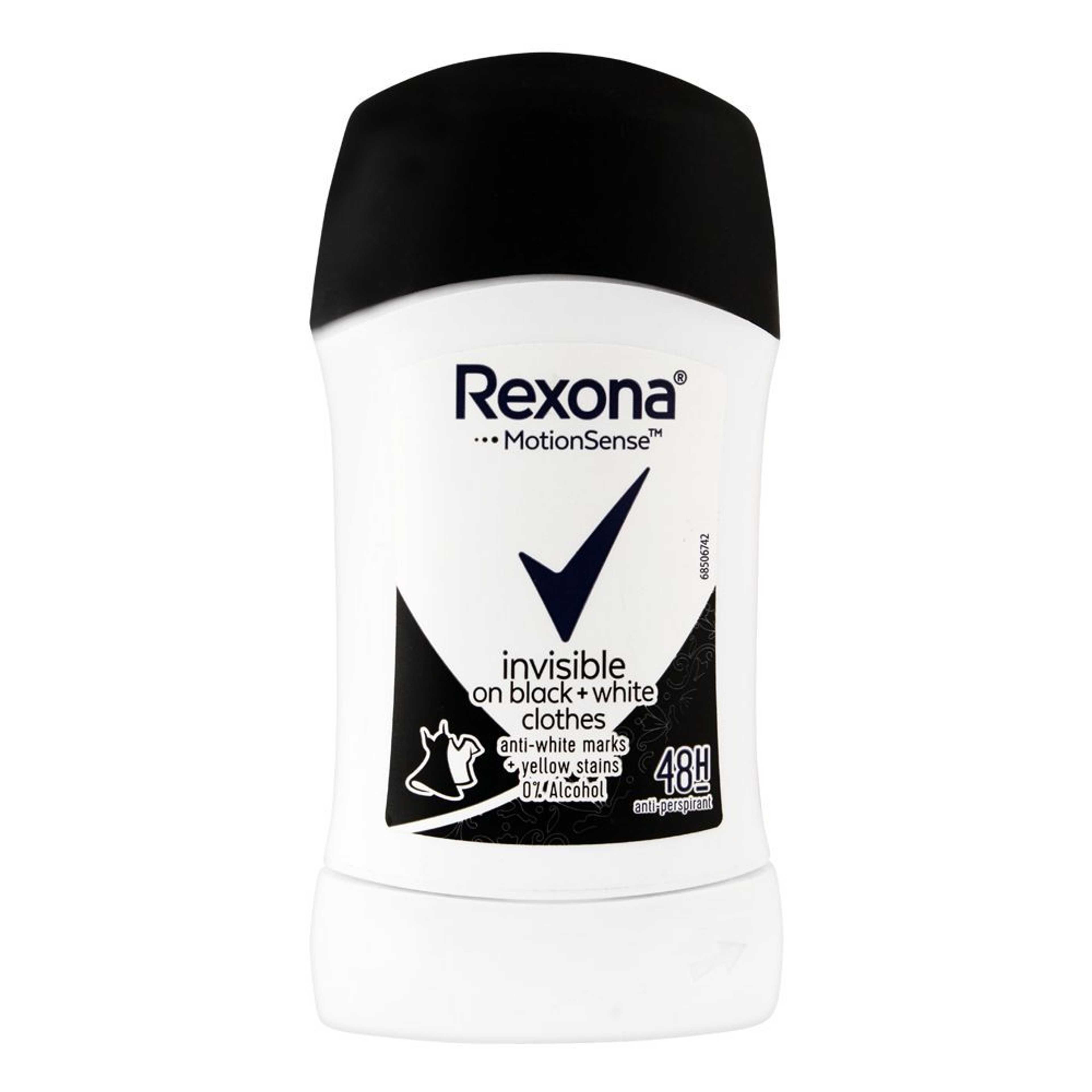 Rexona_Deodorants Motion Sense Invisible On Black + White Clothes Deodorant Stick, 40g