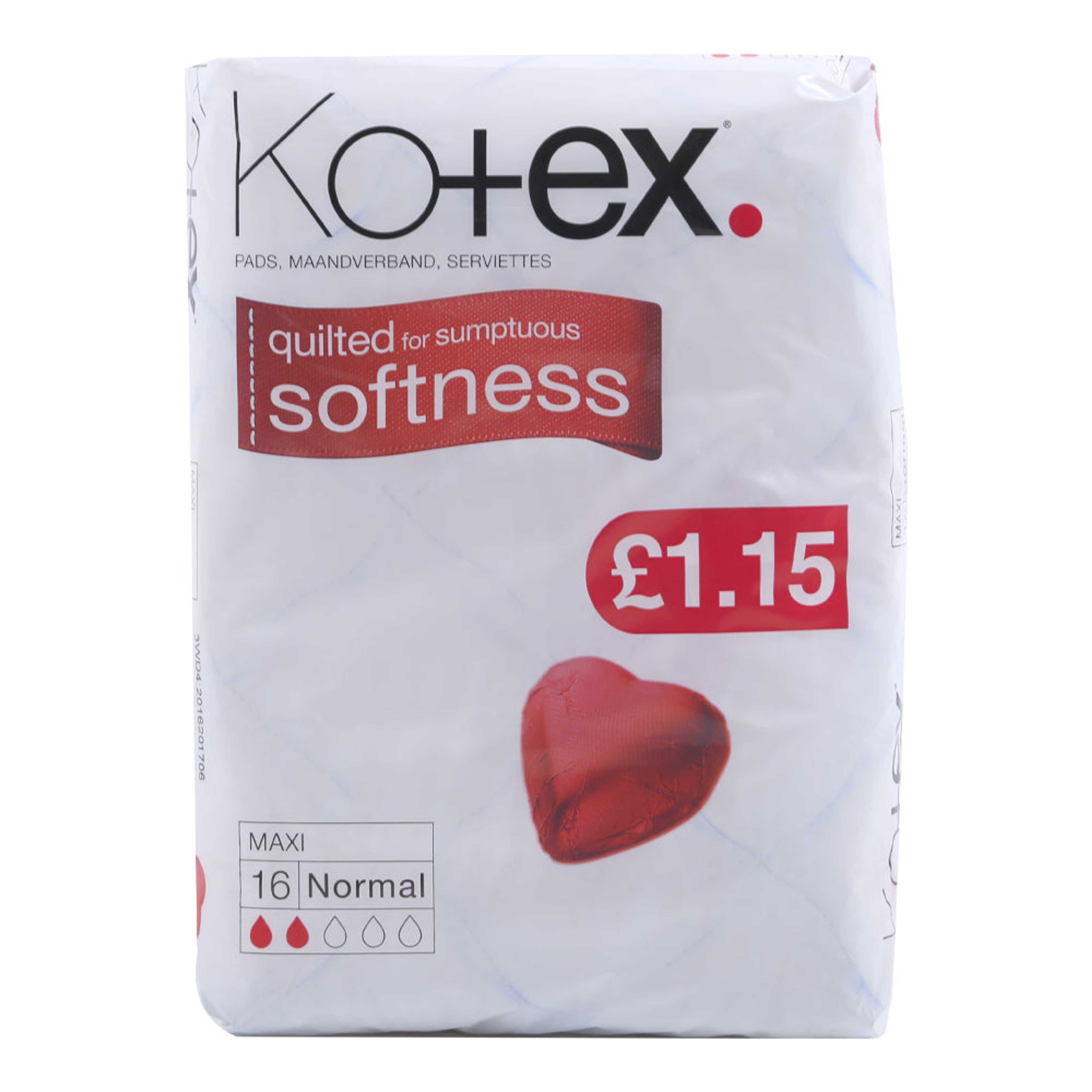 Kotex Softness pads £1.15 - Maxi - 16-Normal