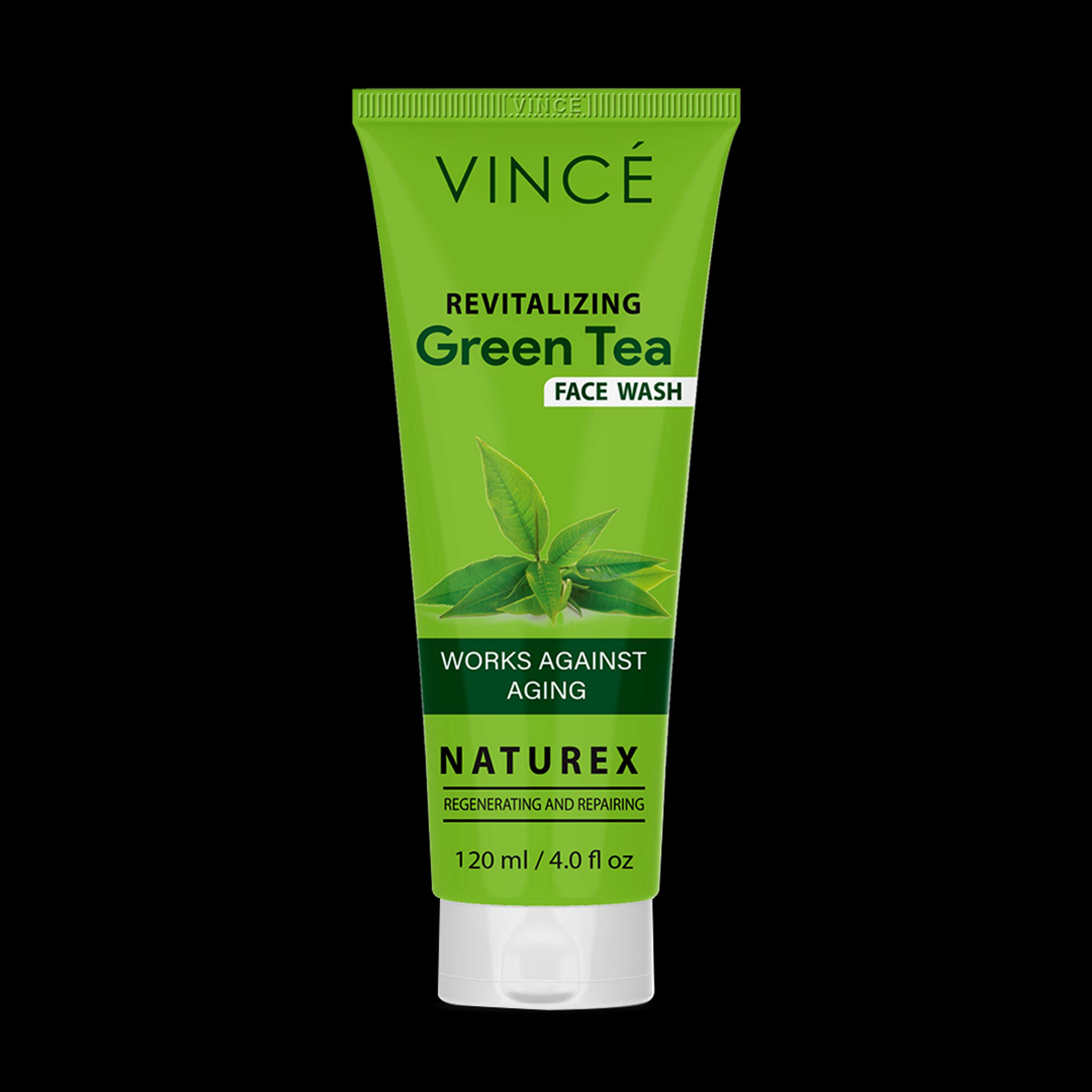 Green Tea Facewash Revitalizing Works Against Aging By Vince_120ML - Product Main Image