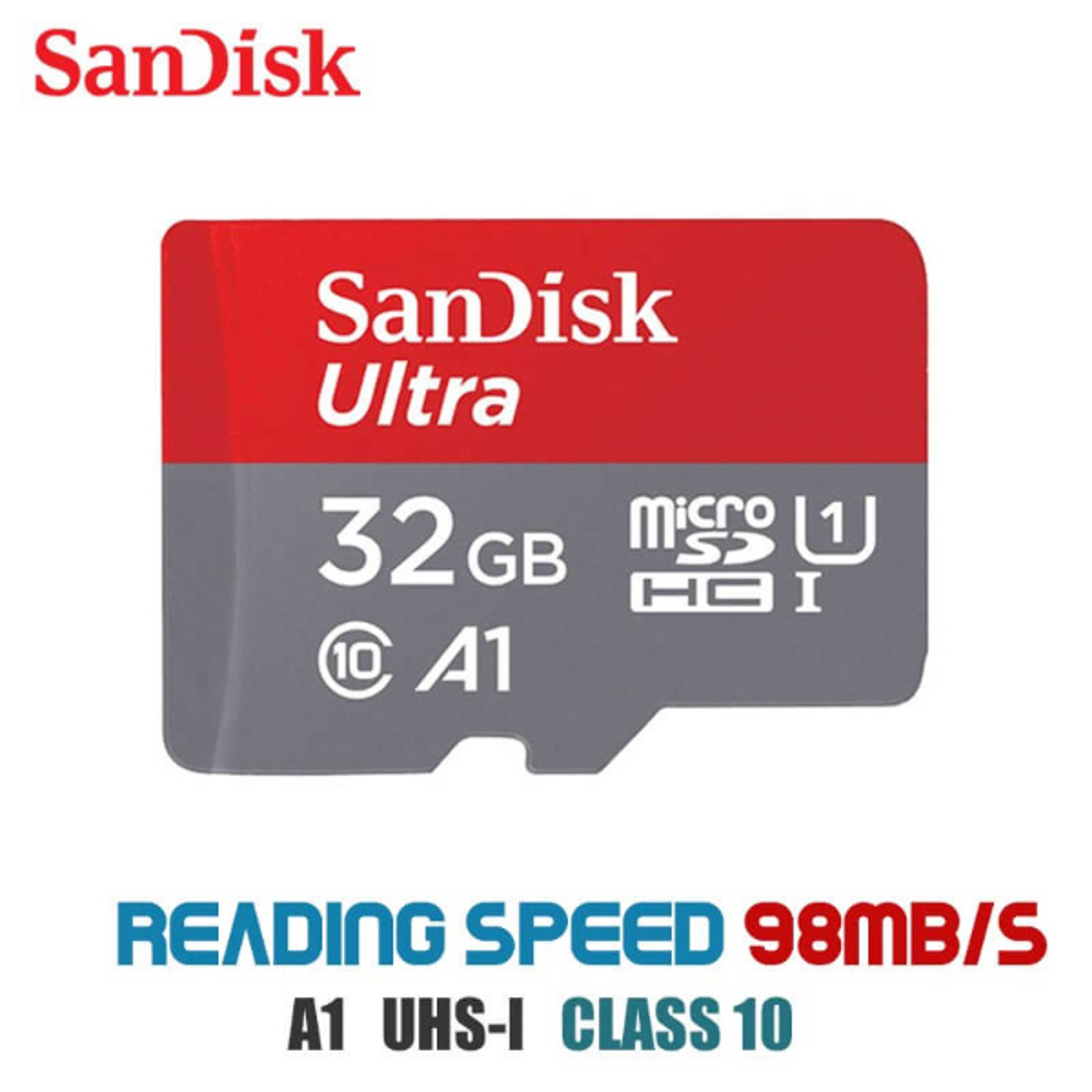 32gb Sandisk Ultra MicroSDHC USH-I Memory CardClass 1098mbps Speed