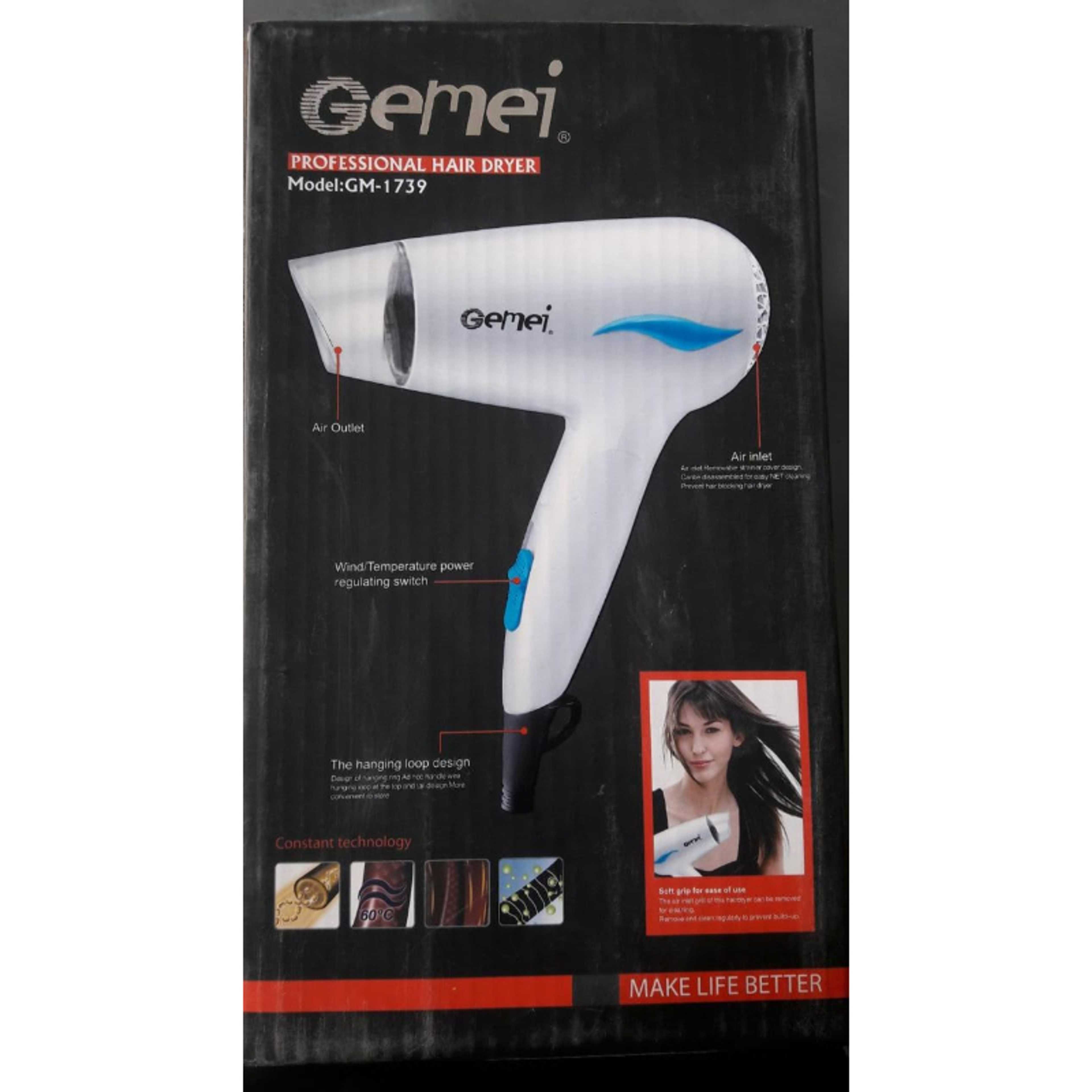 Gemei GM-1739 Hair Dryer for both Men & Women