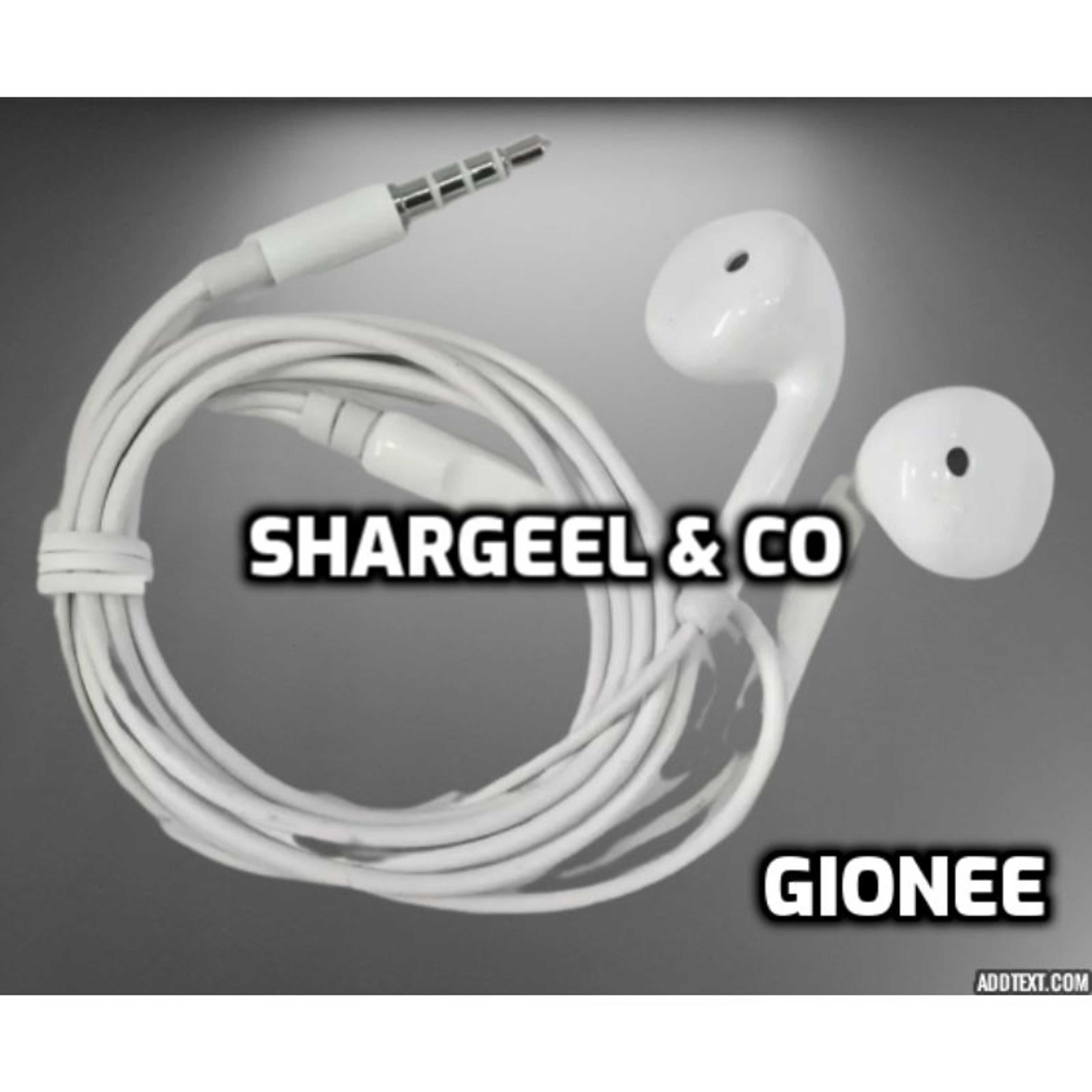 Hands-free 100% Genuine Gionee Handsfree with micro phone white color Imported/Branded, High Quality Deep stereo Bass/Sound Earphones Headphones Handfree 3.5 meter length (light weight) original headset specially designed for gaming used for all mobiles