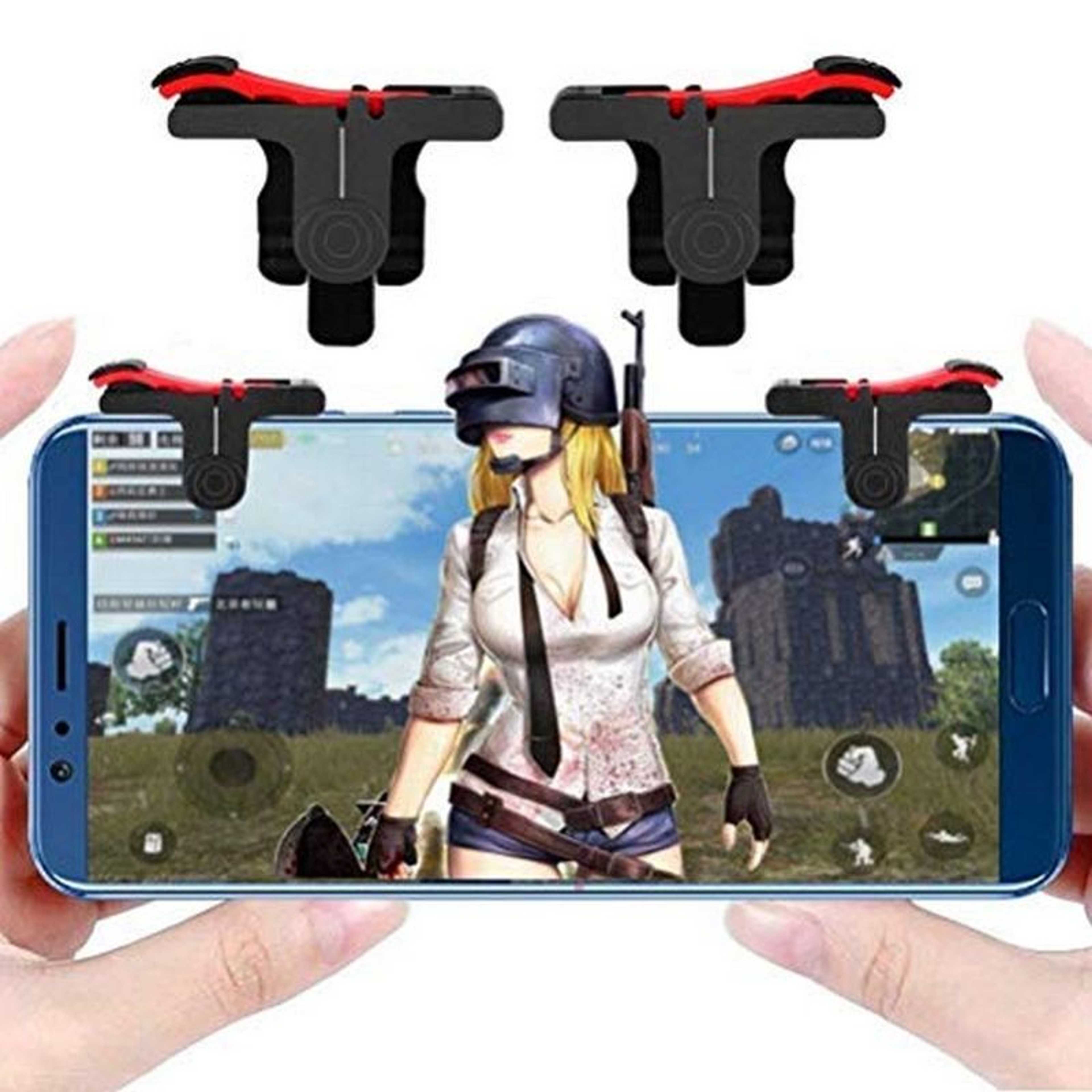 D9 Pubg/PUBG TRIGGERS joystick/D9/E9/R11Fortnite/ Rules of Survival Support Buttons Mobile Controller L1R1 Trigger Tragger Triger Android and IOS  Fire/Fortnite/Rules of Survival Version 5.0 With Latest Sensor Technology 1 Pair (2Pcs)