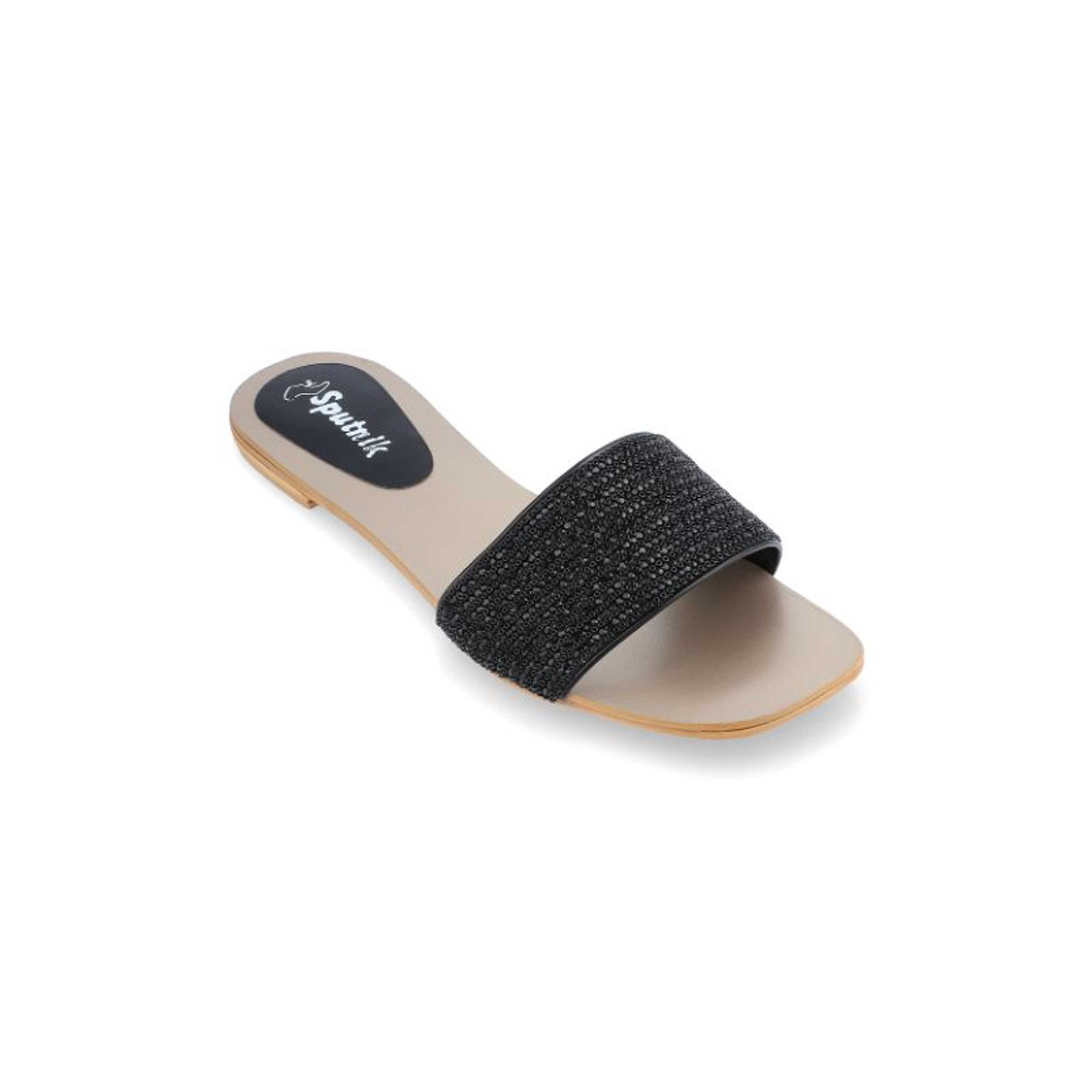 BLACK FLAT SLIPPER G03219/002 - Product Main Image