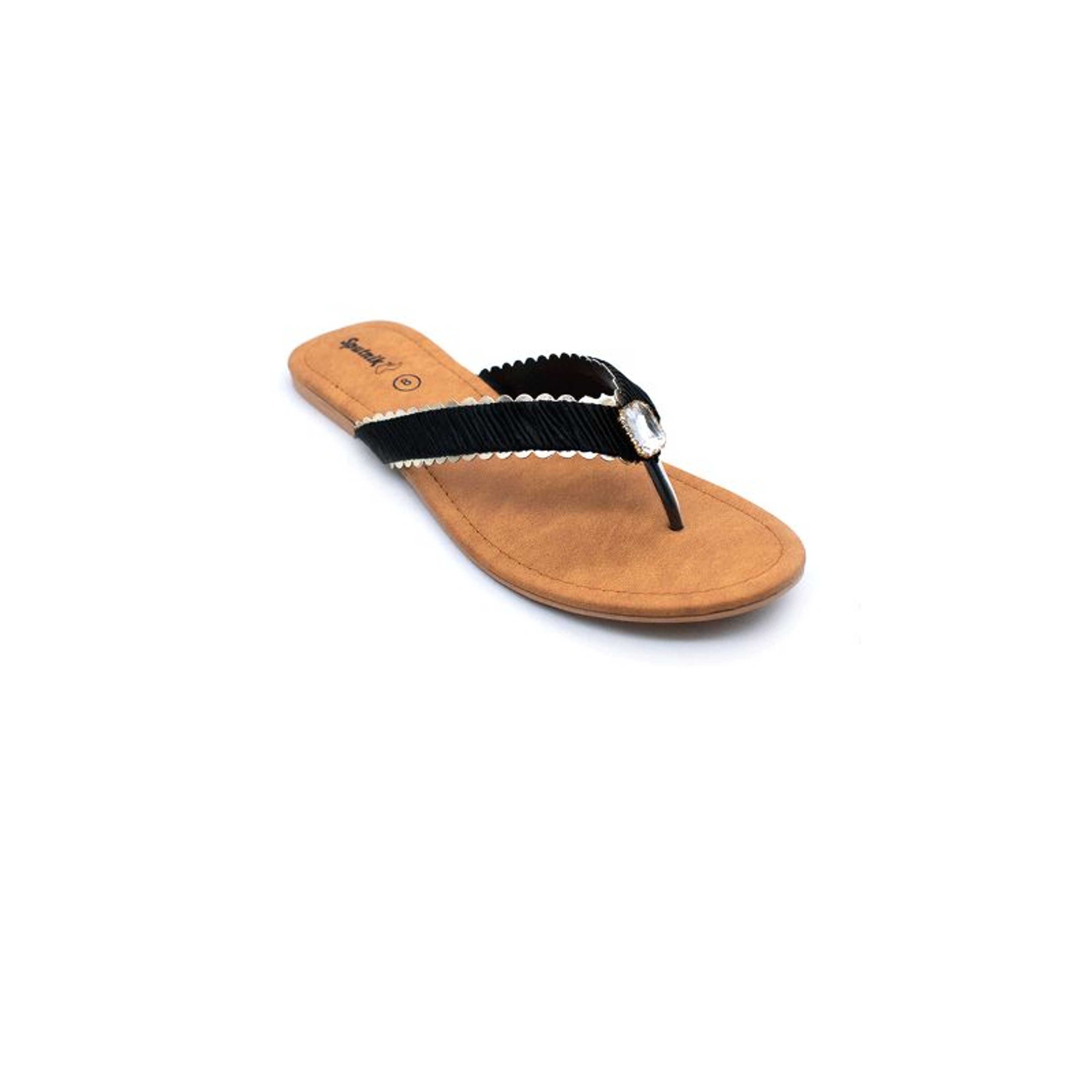 BLACK FLAT SLIPPER F02118/002 - Product Main Image