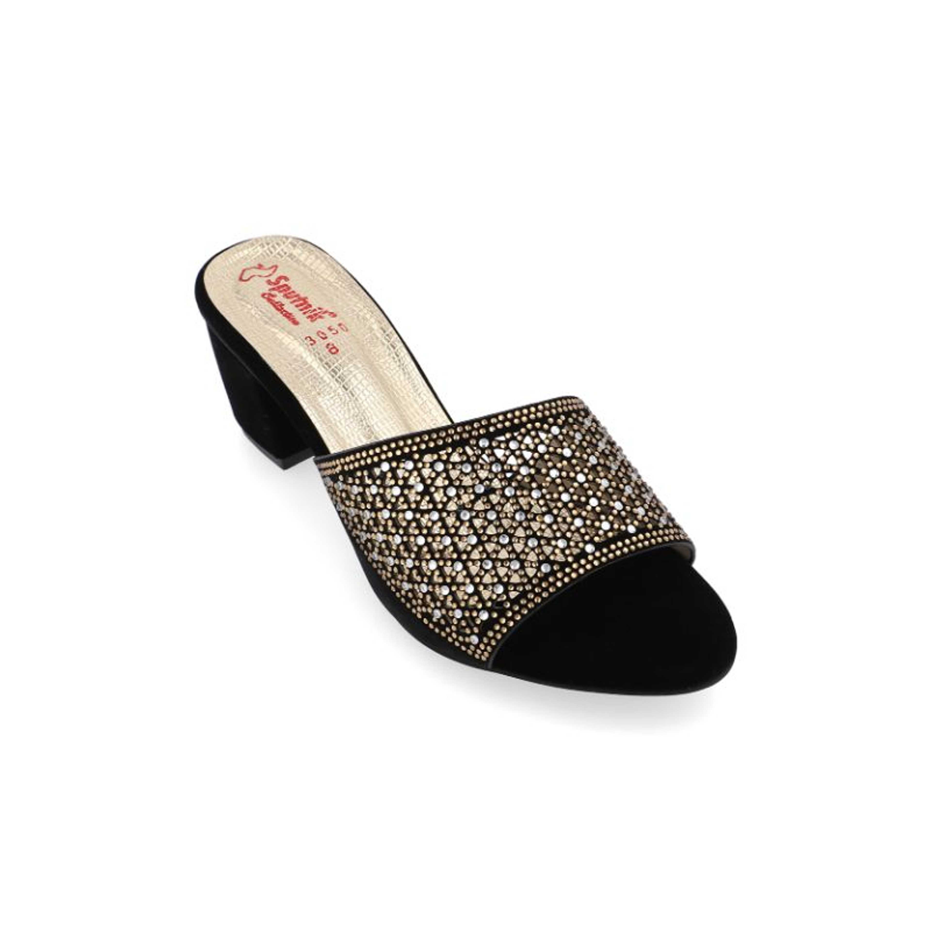 BLACK FANCY SLIPPER G02446/002 - Product Main Image