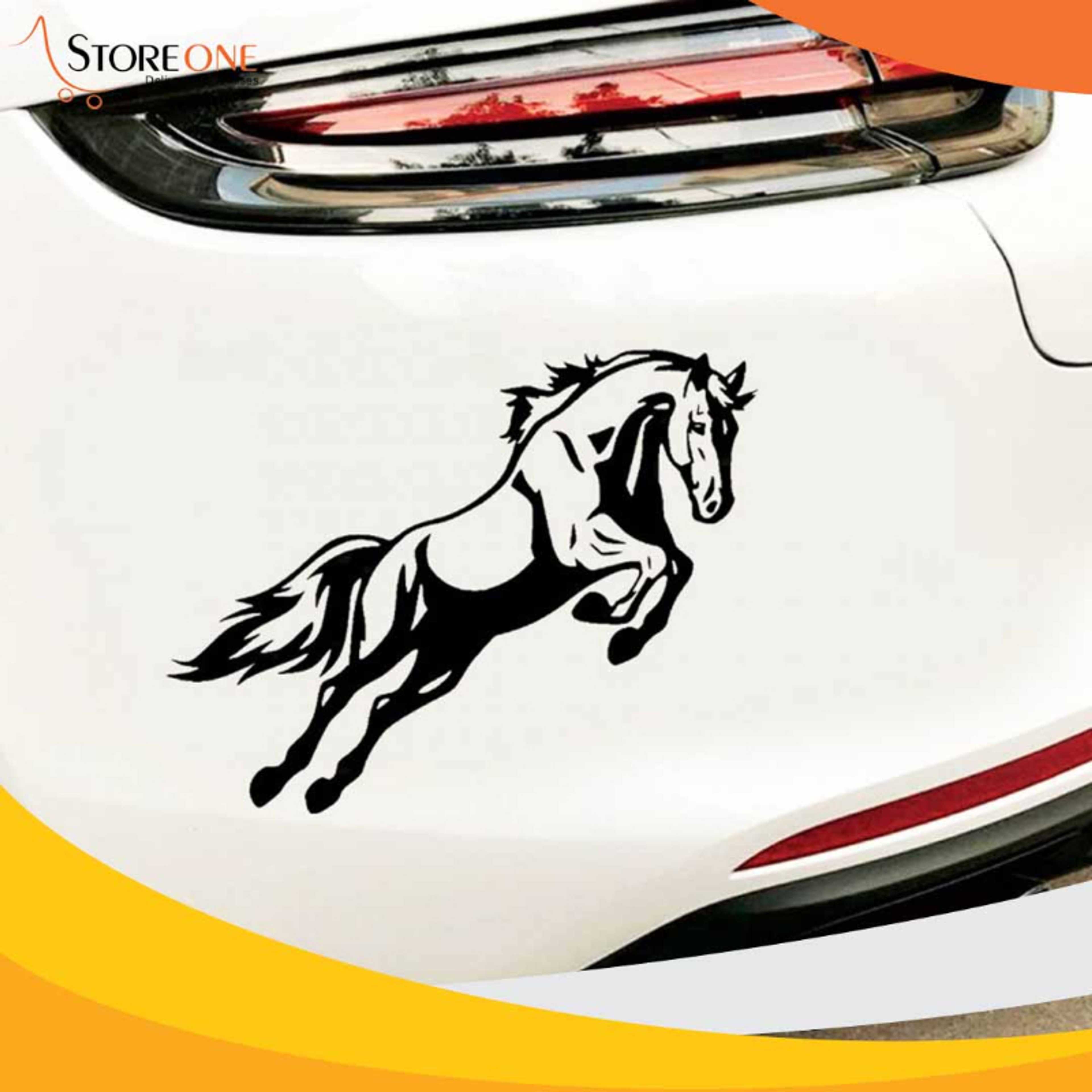 Horse Jumping Car Sticker - Product Main Image