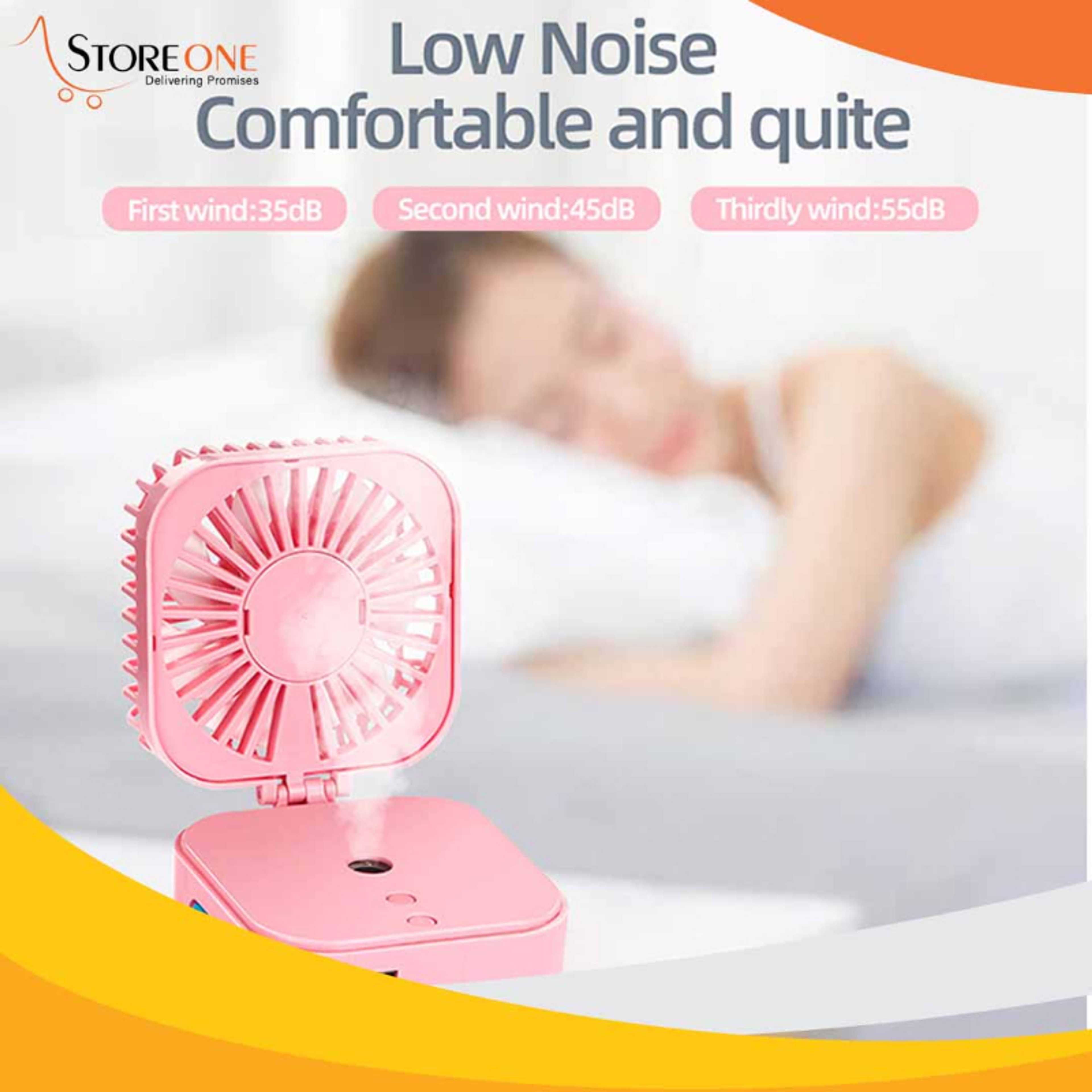 Mini Fan Multi-function humidifier With Night Light