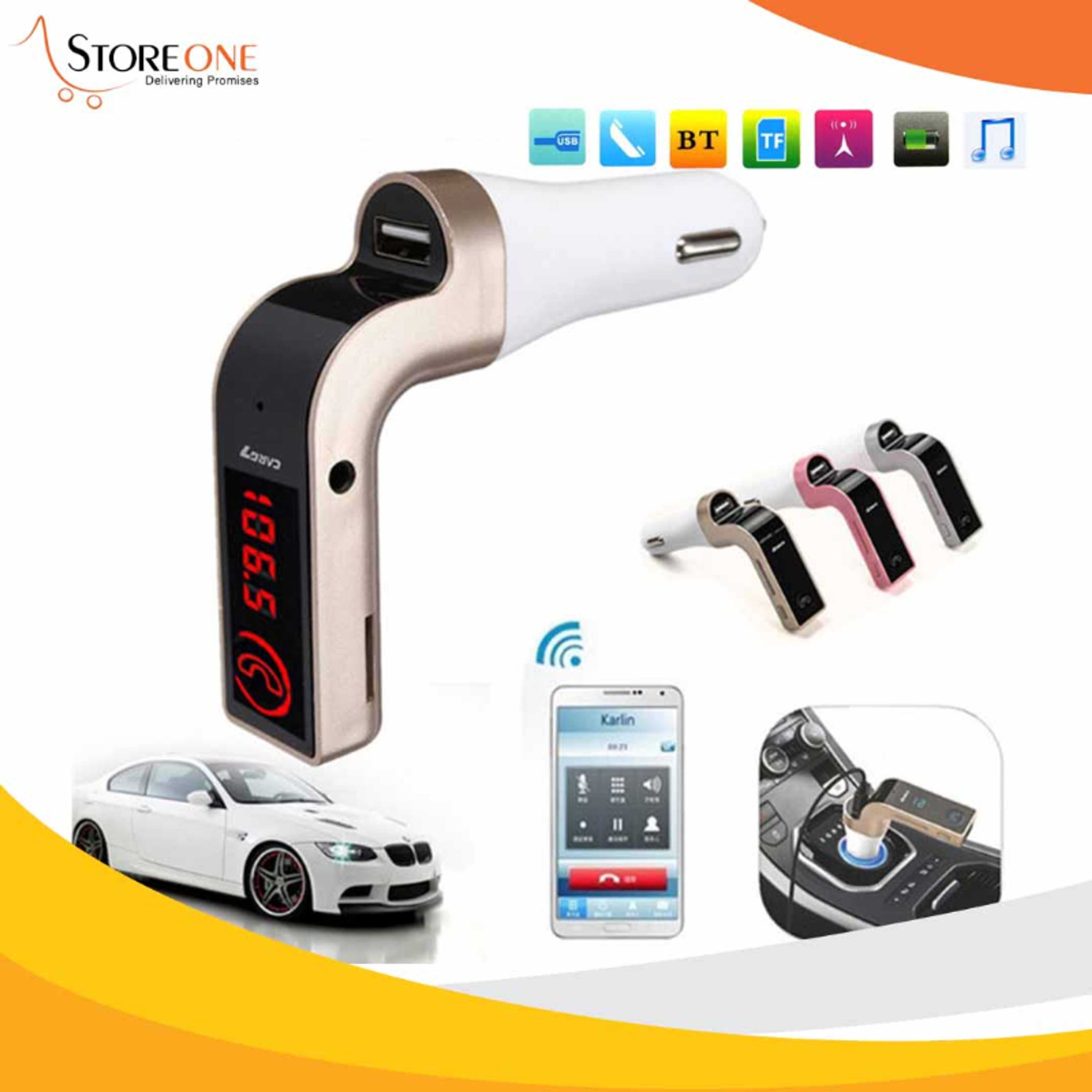 CARG7 Bluetooth Car Kit FM Transmitter MP3 Music Player SD USB Charger