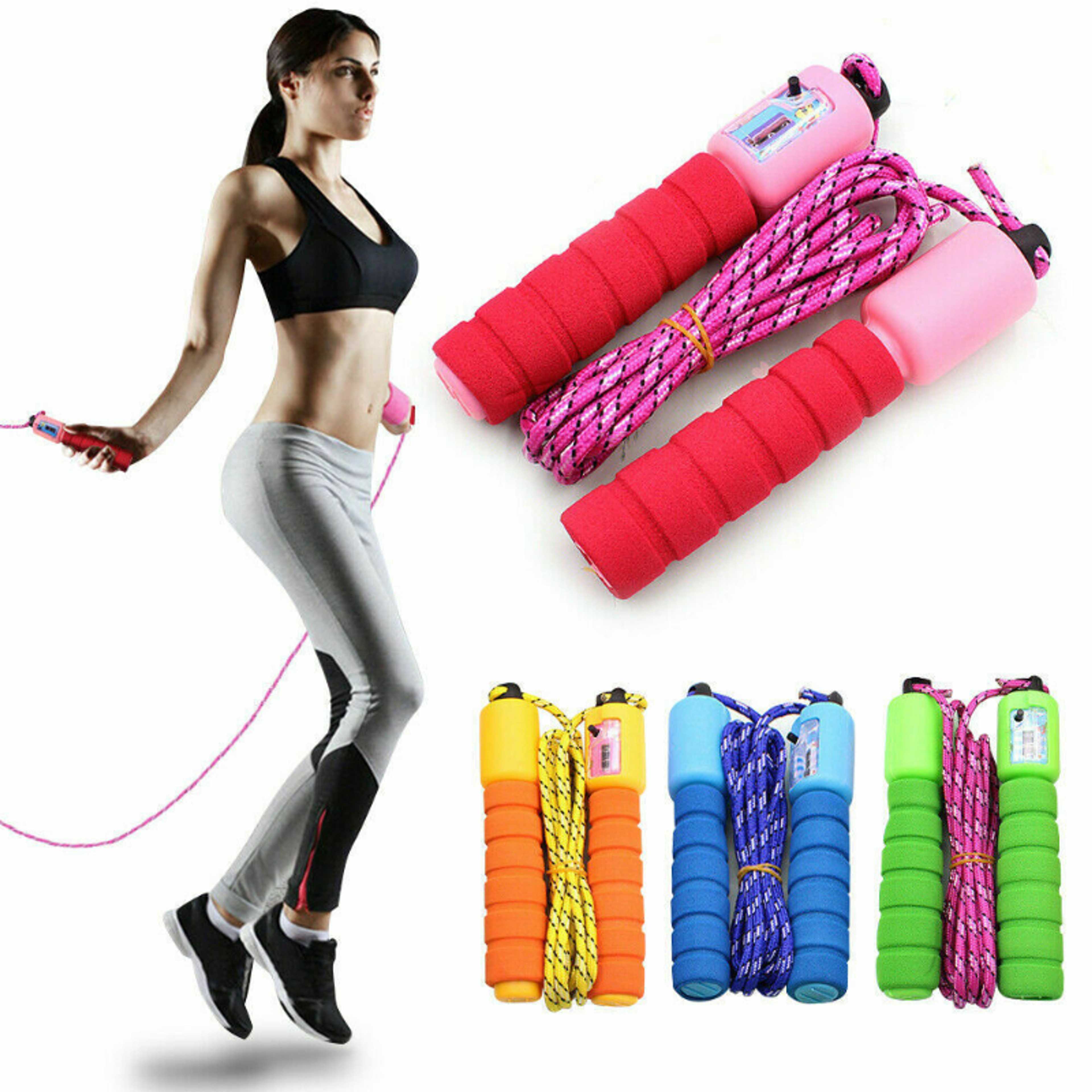 Exercise Fitness Adjustable Fitness Sport Counting Jumping Skipping Rope - Product Main Image