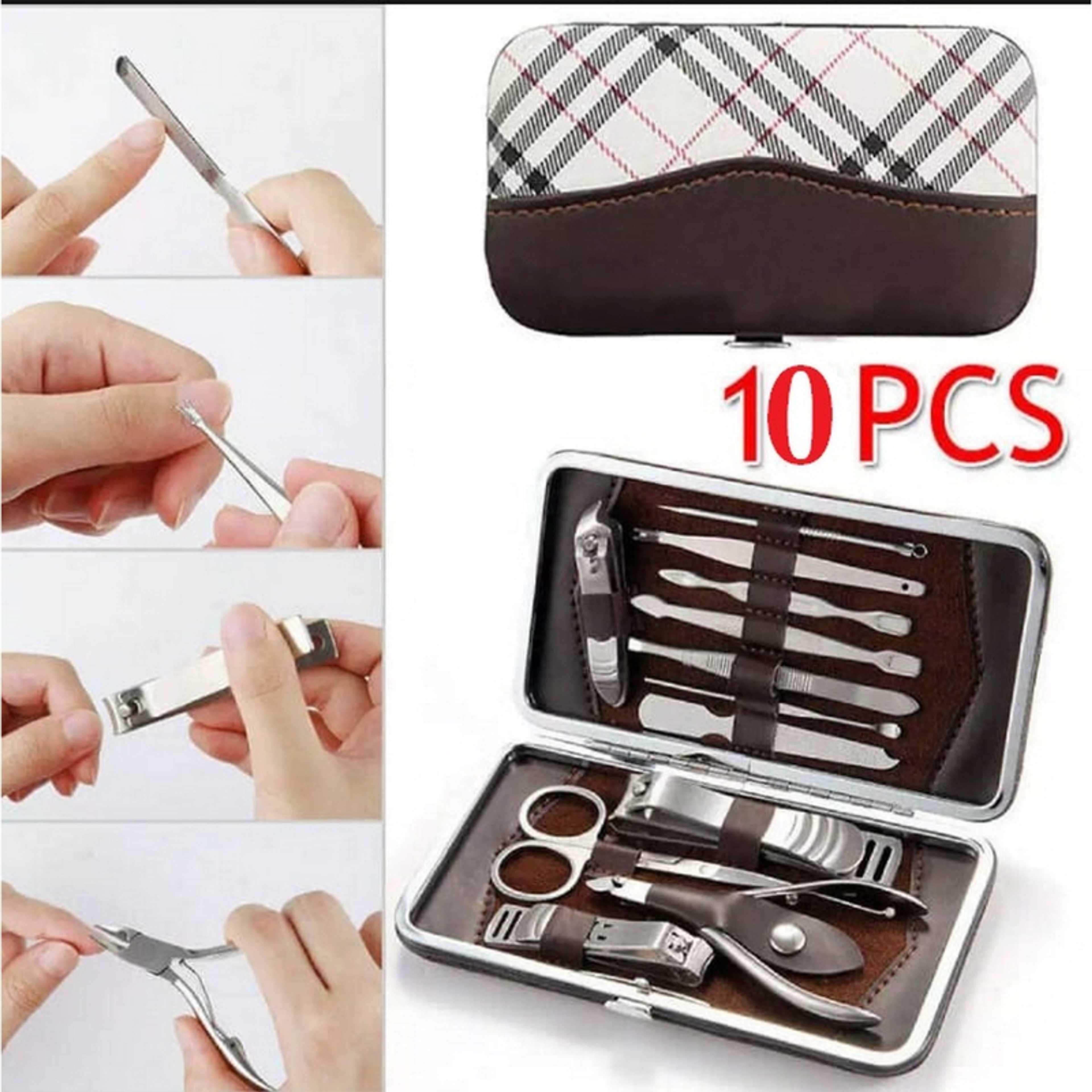 Universal Best Finger Nail Cutter Stainless Steel 10pcs Manicure Nail Set - Product Main Image