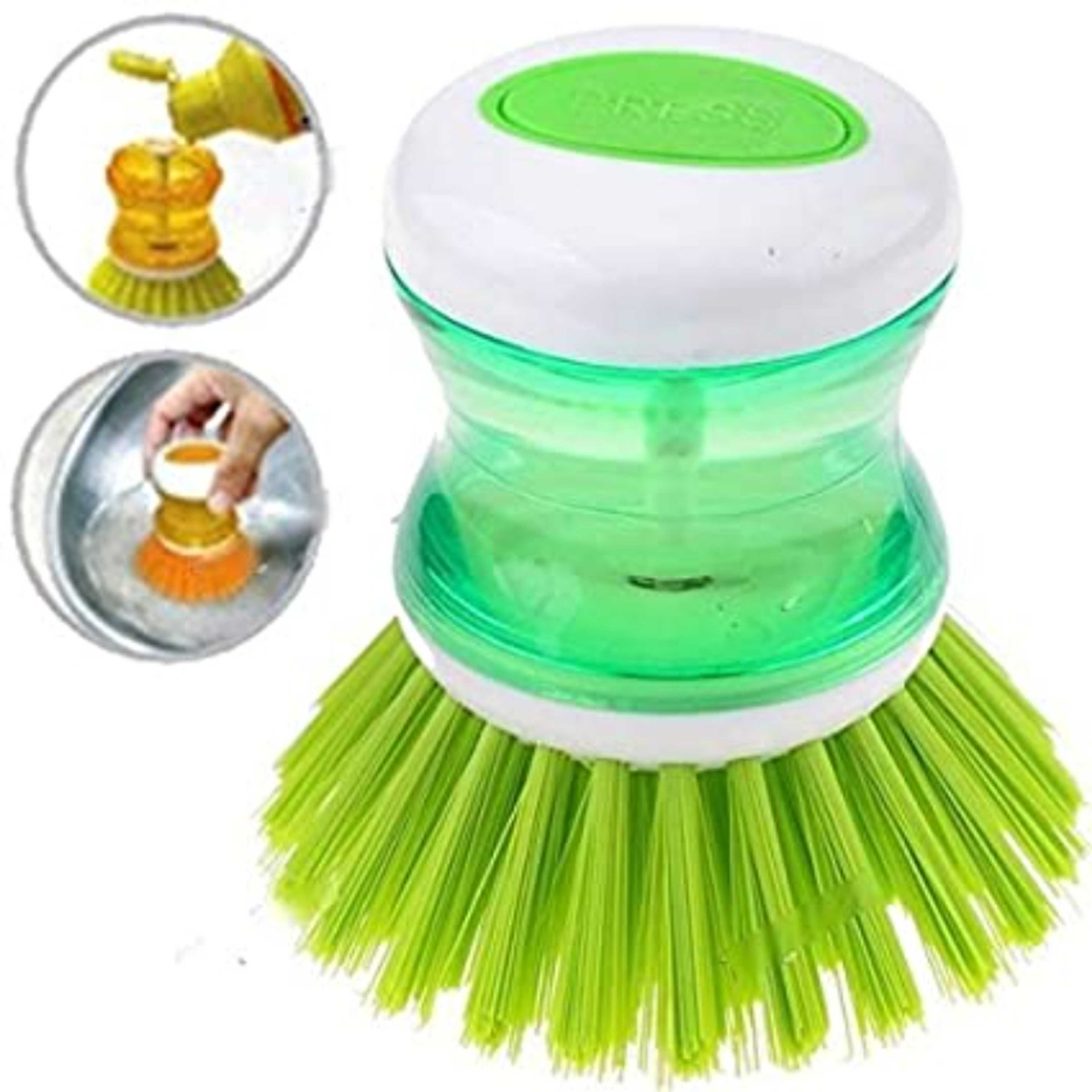 Self Dispensing Cleaning Brush Scrub Kitchen Wash Tool Pot Dish Plastic Brush Washing Cleaning