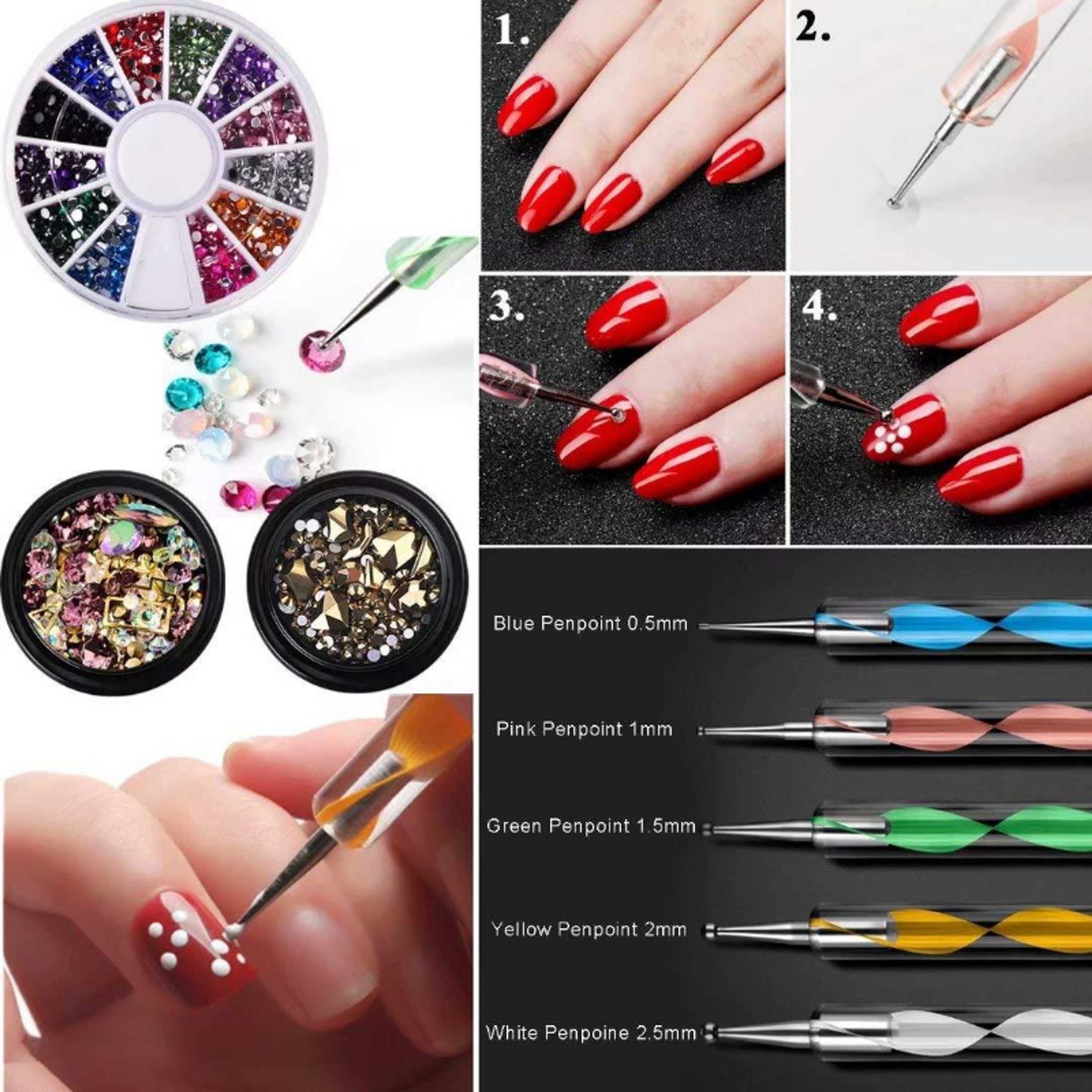 Orignal Dotting Pen Tool Nail Art Tip Dot Paint Manicure kit - Product Main Image