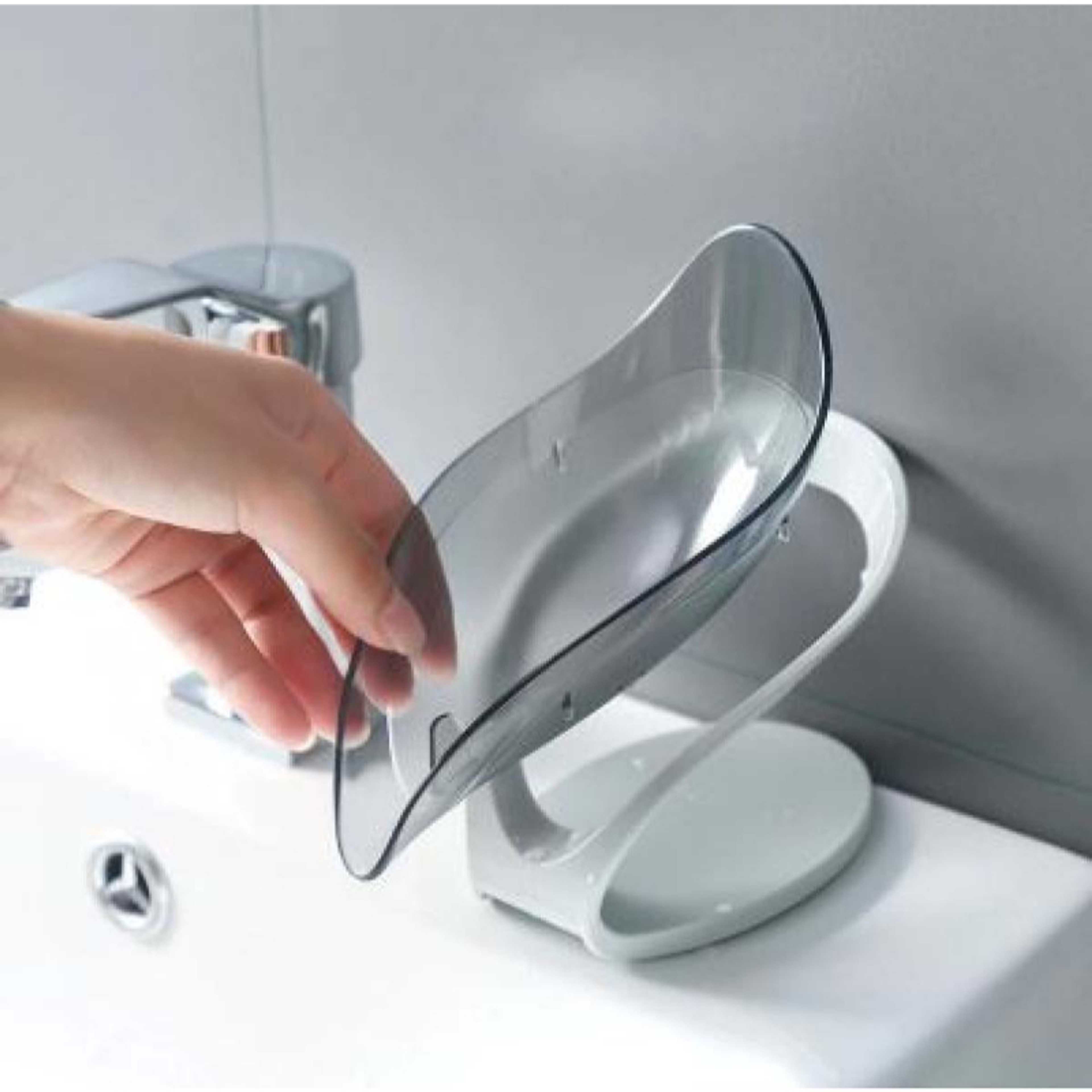 Durable Holder Leaf Shape - Self Draining Soap Dish for Bar Soap, Decorative Plastic Soap