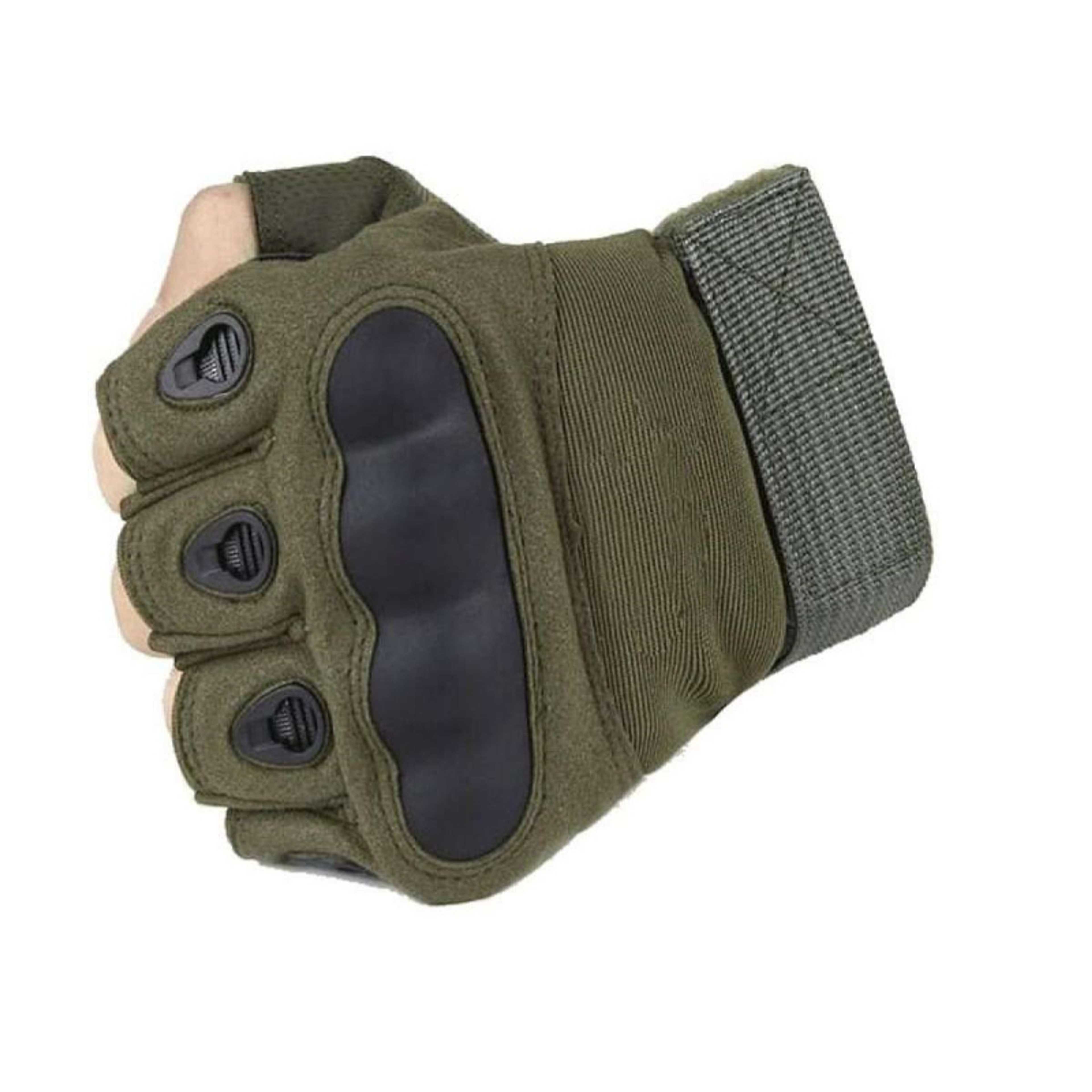 Outdoor Gloves Half Finger Hard Army Green