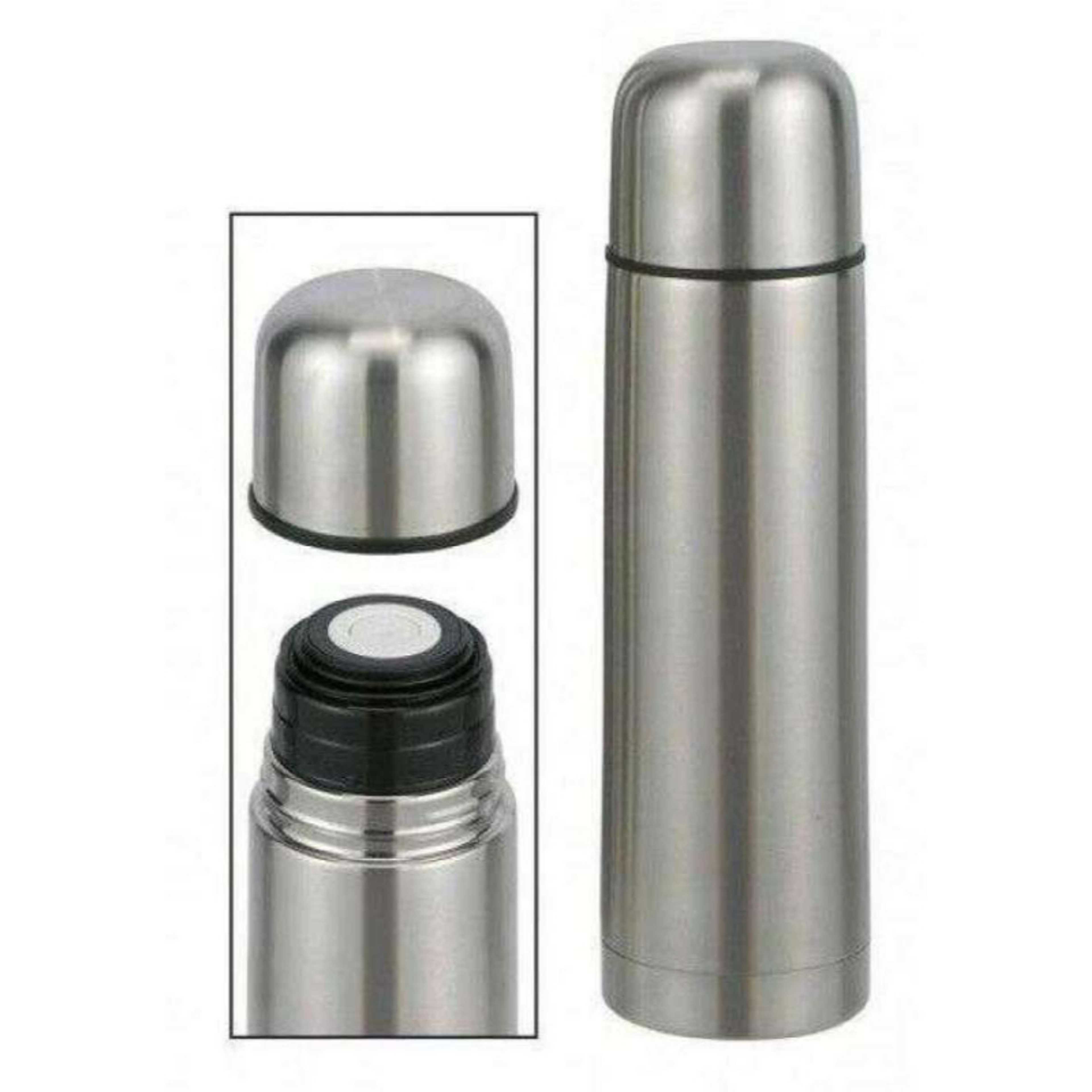 Mega Slim Silver Stainless Steel Flask hygiene coated water bottle thermoplastic Flask - 1000 ML