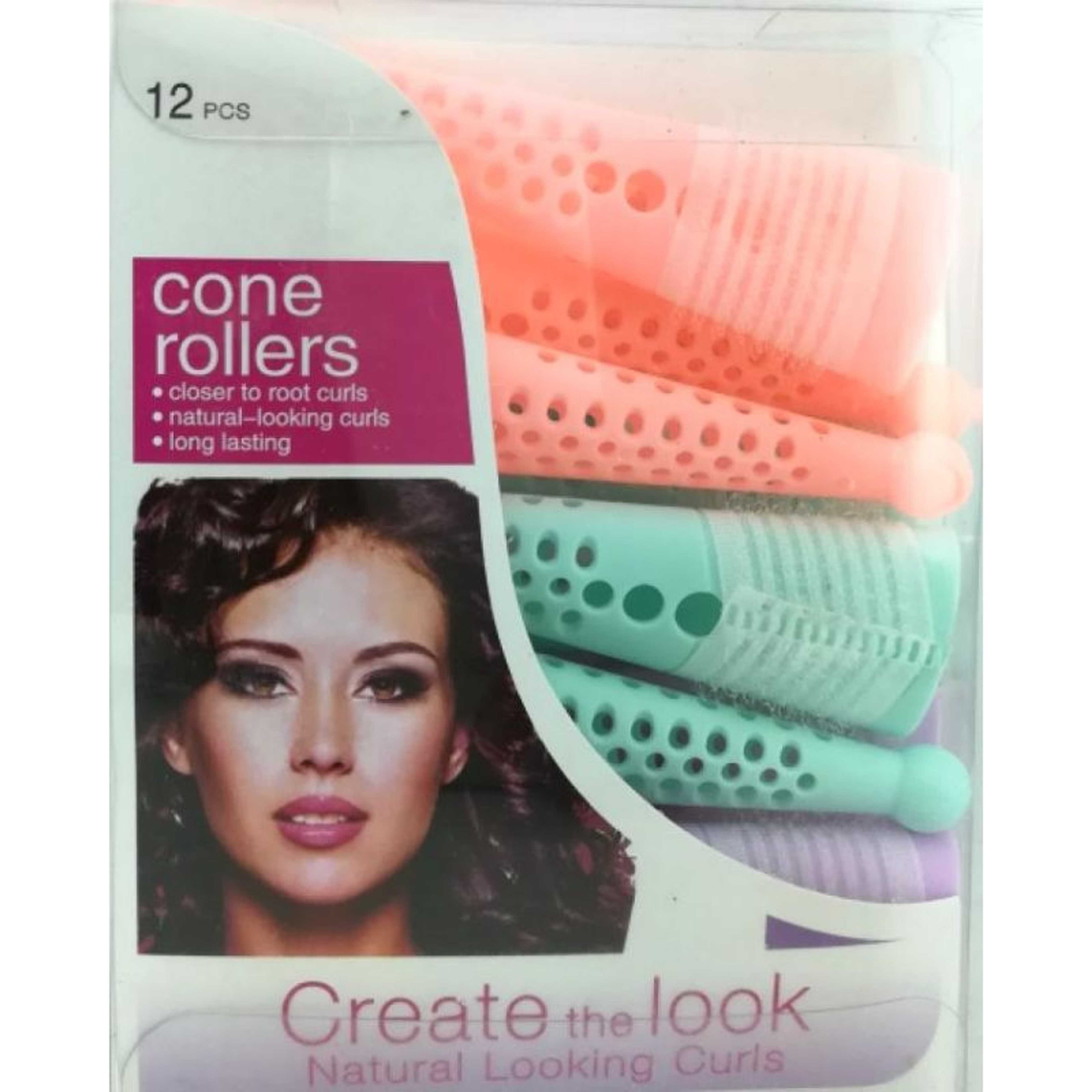 Pack of 12 - Cone Shaped Hair Rollers for Women