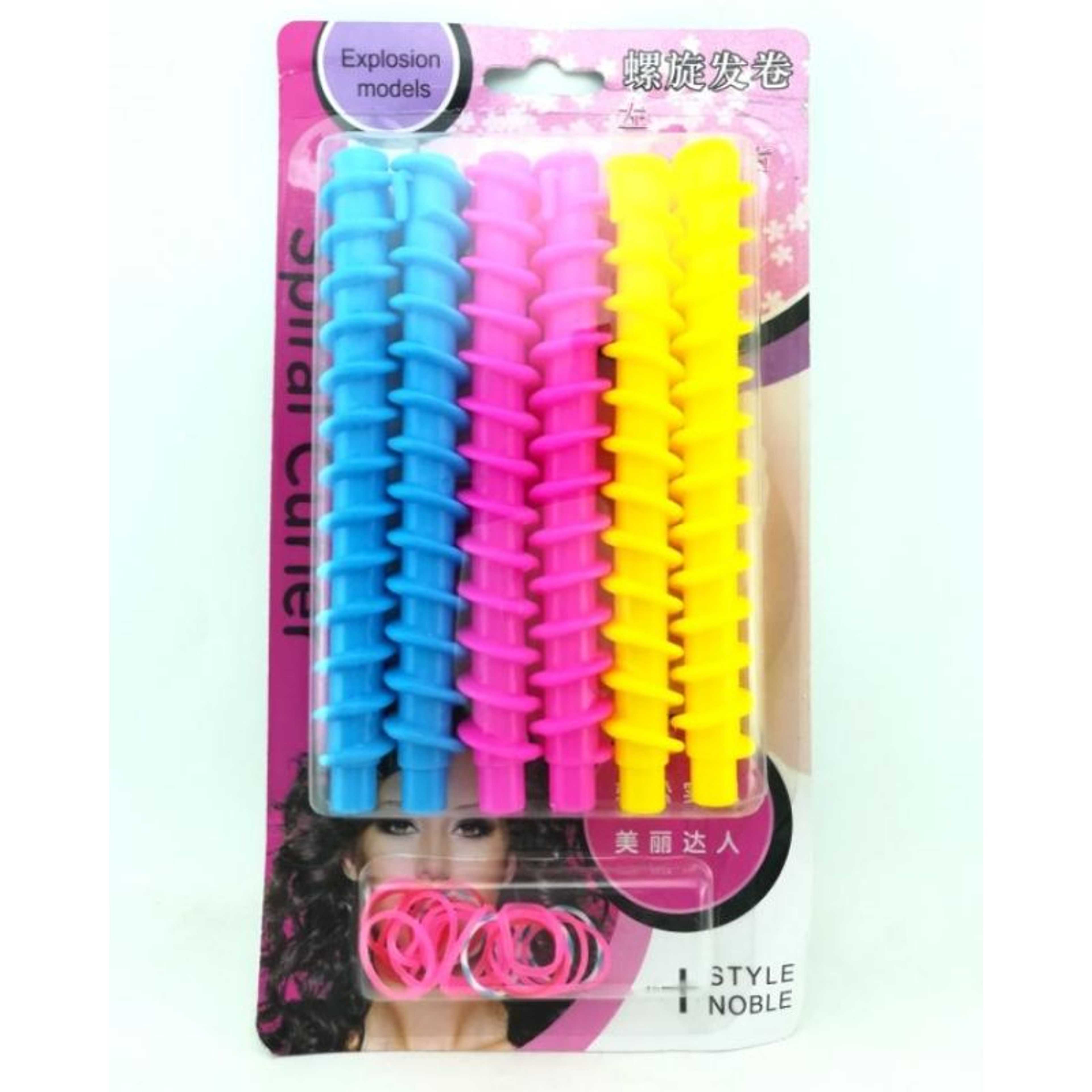 Pack of 6 - Spiral Hair Rollers for Women