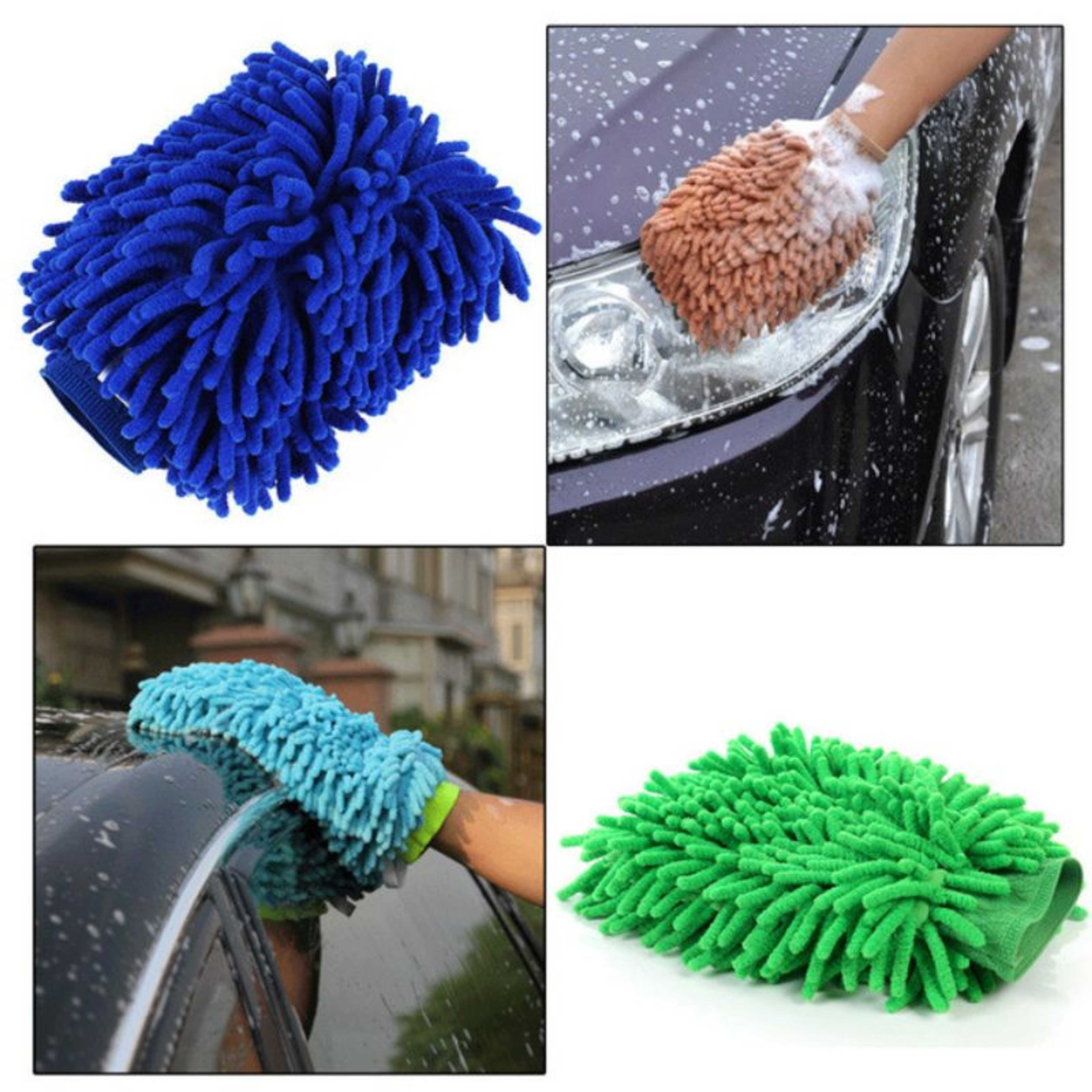 Random Color 1 Piece - Microfiber Super Mitt, Microfiber Car Wash Washing Cleaning Glove, Car Wash Mitt, Car Window Cleaning Cloth Duster Towel Glove