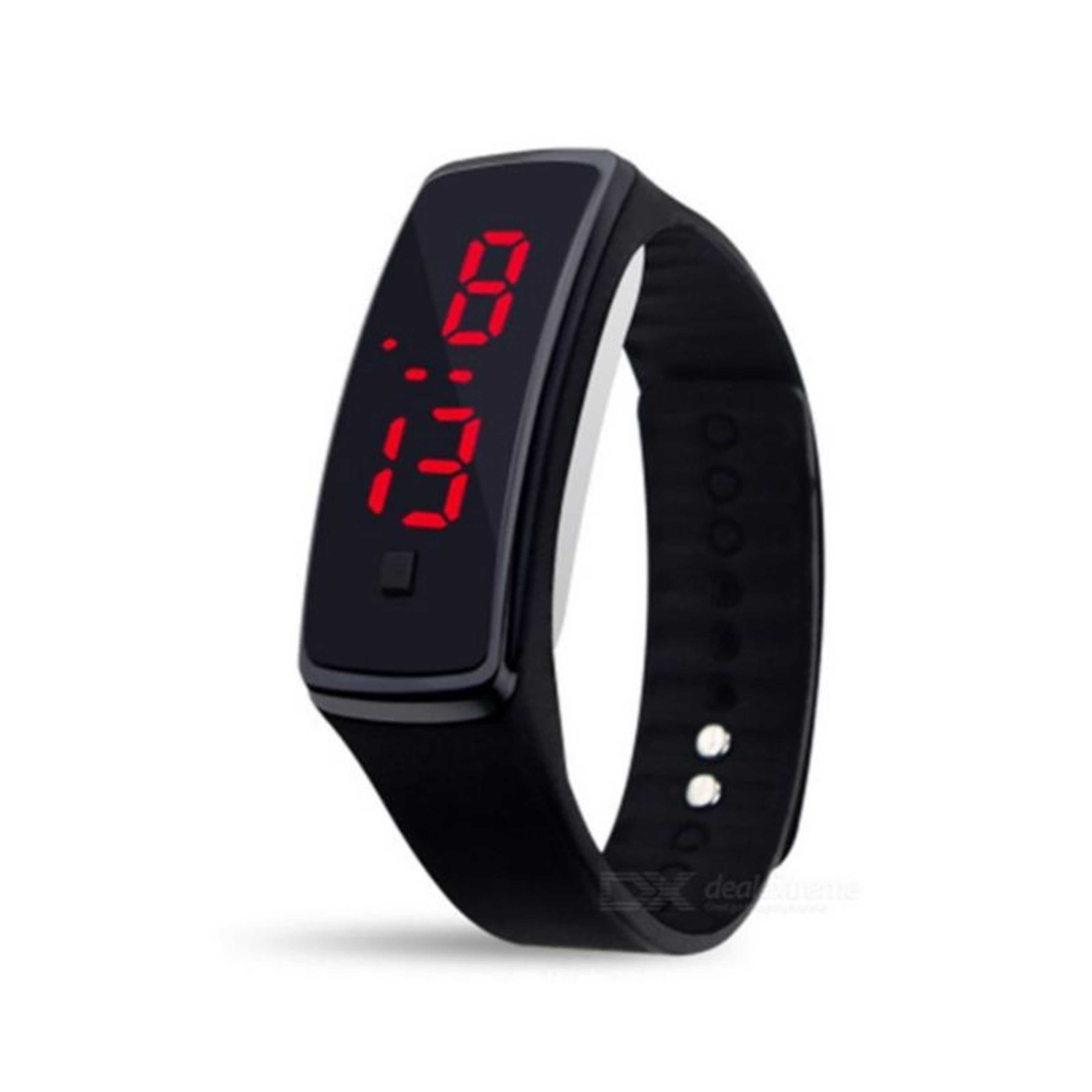 LED Silicone Bracelet Watch � Black