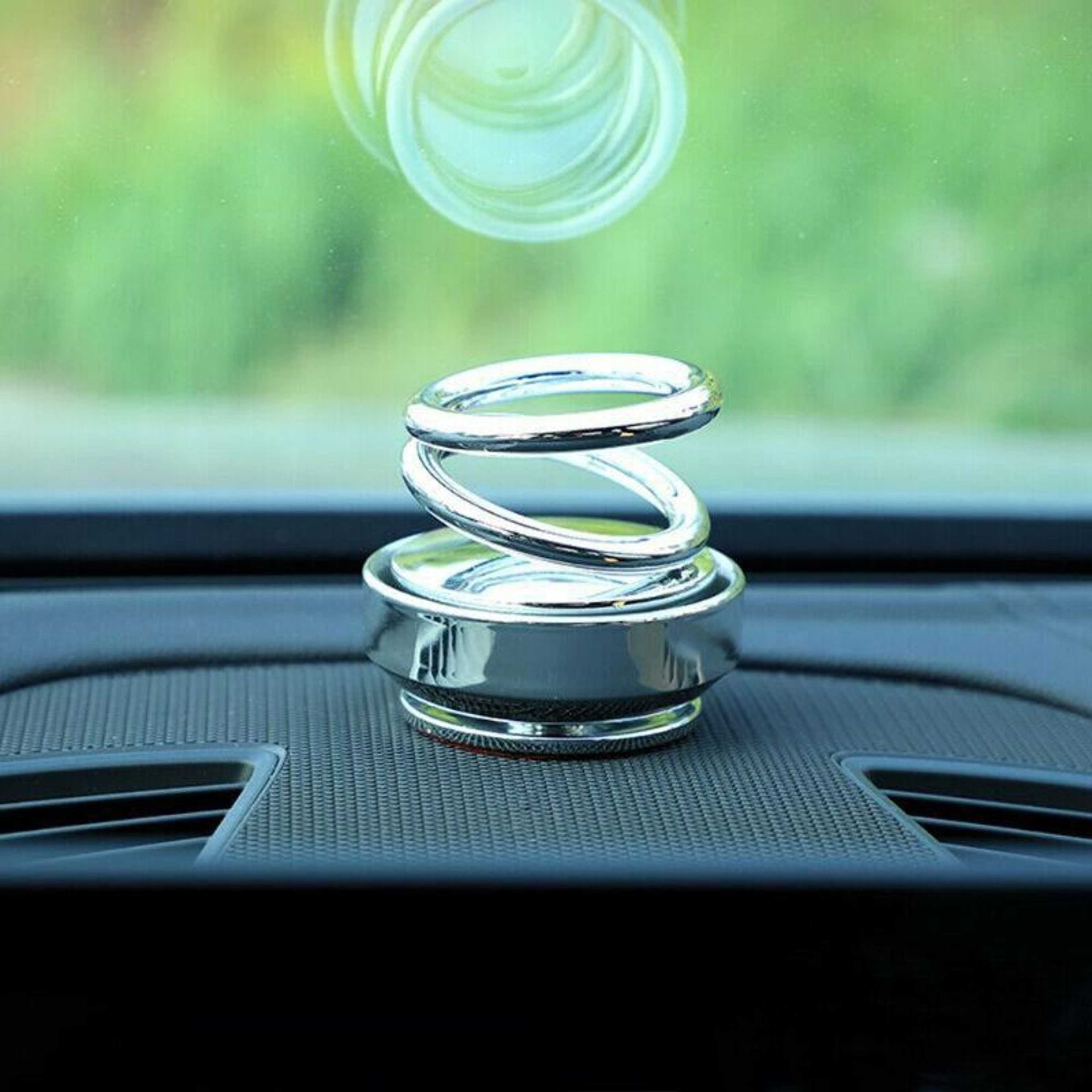 Wind Powered Double Ring Rotating Suspension Car Aromatherapy Perfume Air Freshener