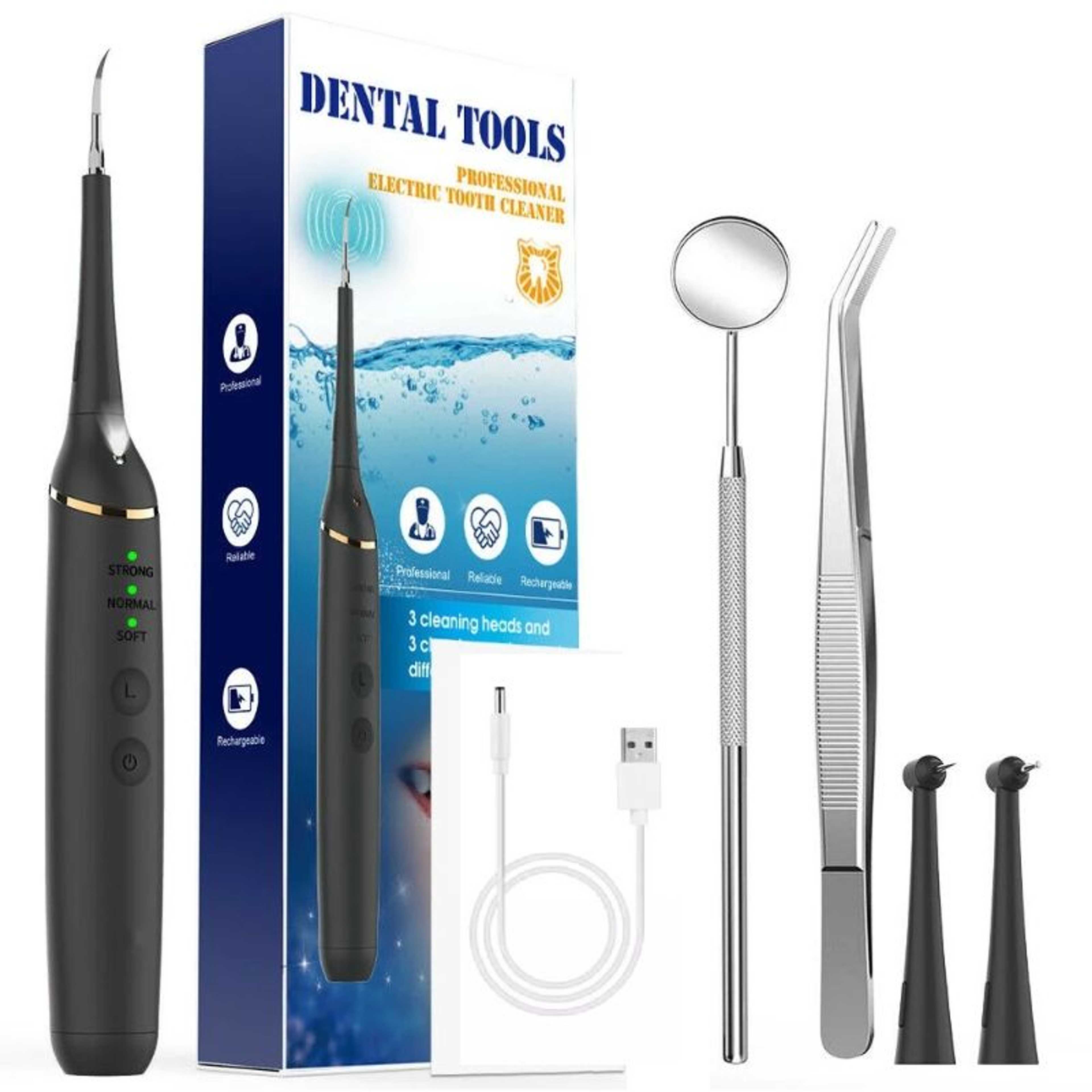 Electric Teeth Cleaner With Led Screen, Electric Dental Calculation and Dirt Scaler, Electric Dental Calculus Remover, Ultrasonic Tooth Cleaner Portable Sonic Tartar Plaque Stain Remover For Teeth Cleaning