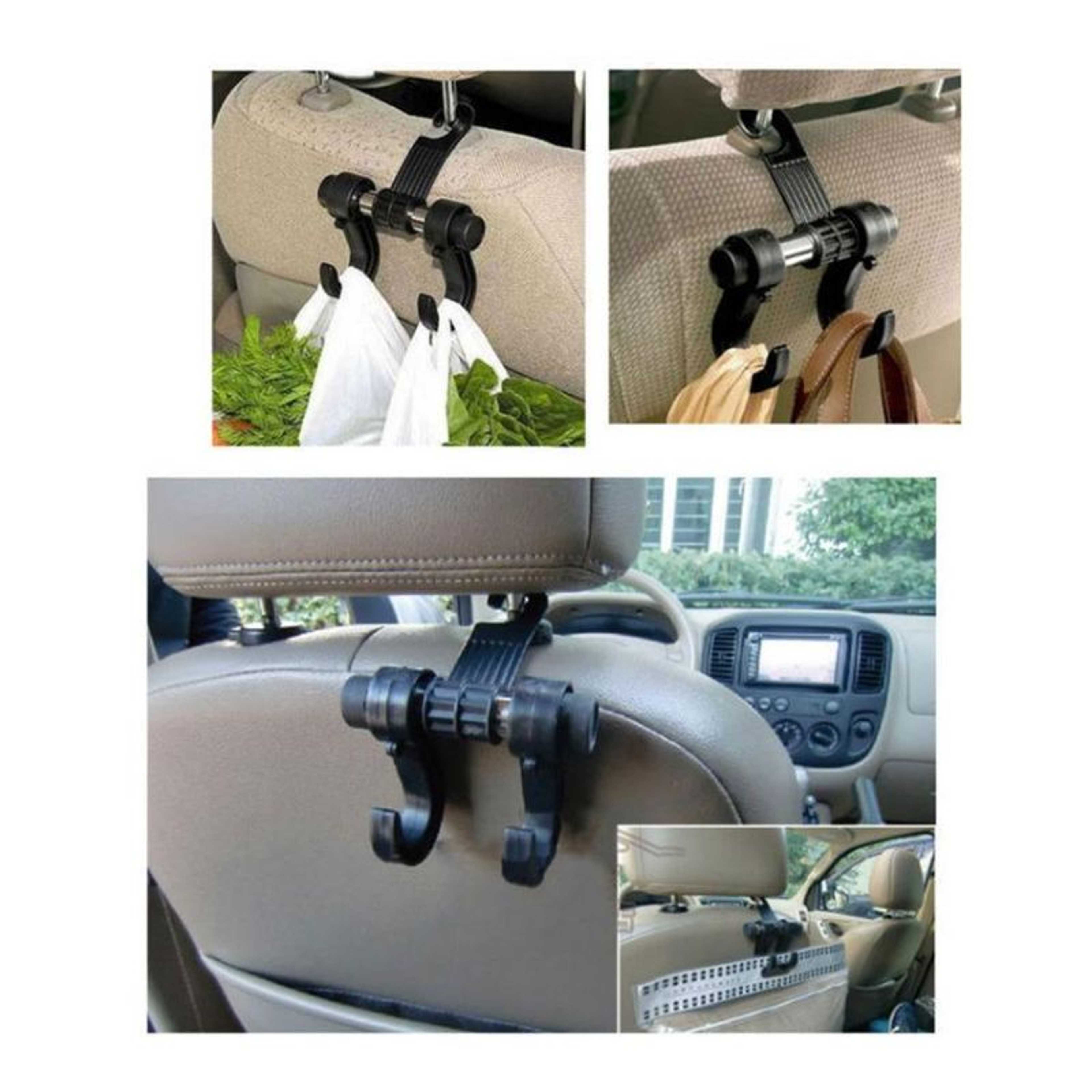 Vehicle Hanger With Double Hook, Car Seat Headrest Hook For Holding Grocery Shopping Bags, Coats, Purses & Baby Supplies