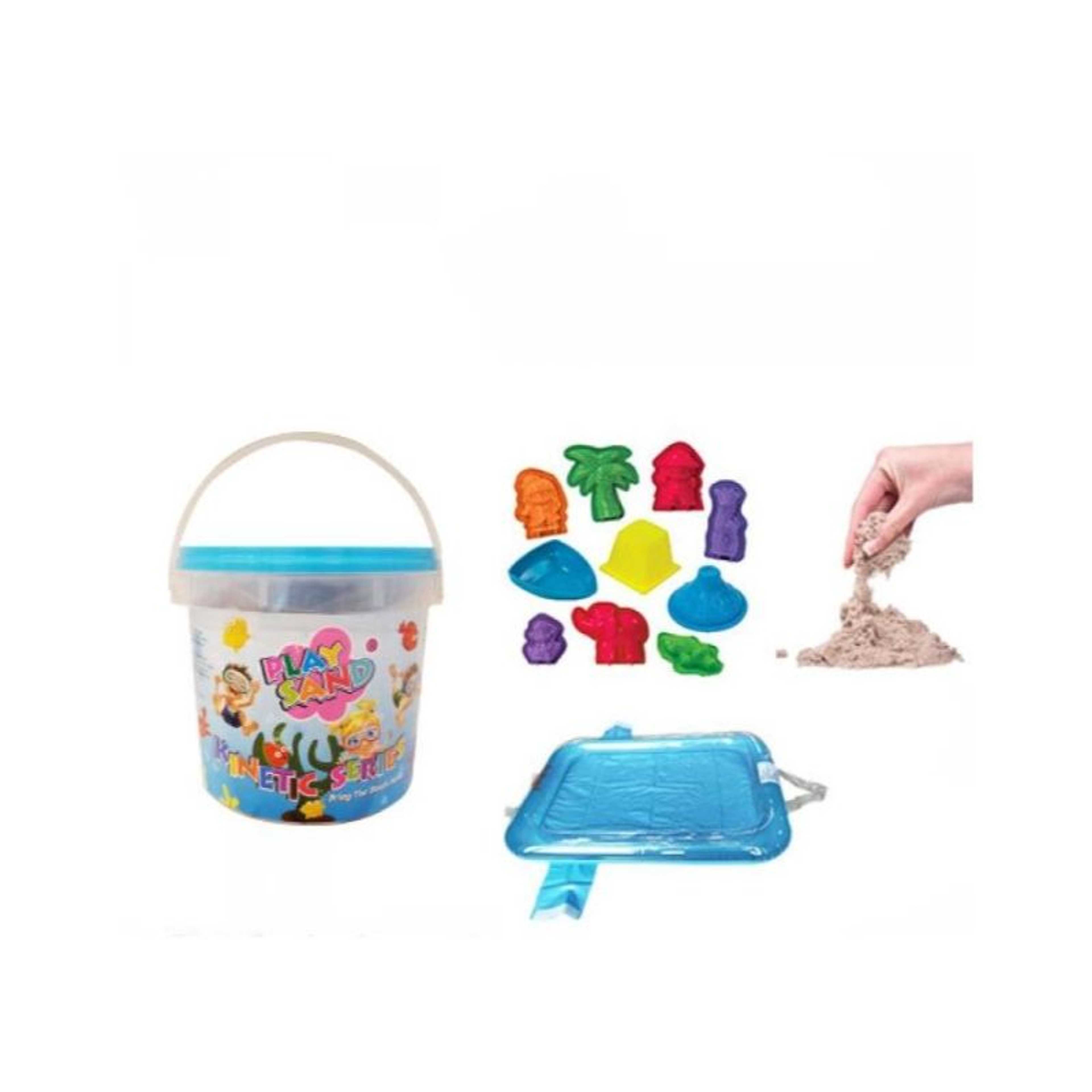 Bucket of assorted Color Play Sand with Molds