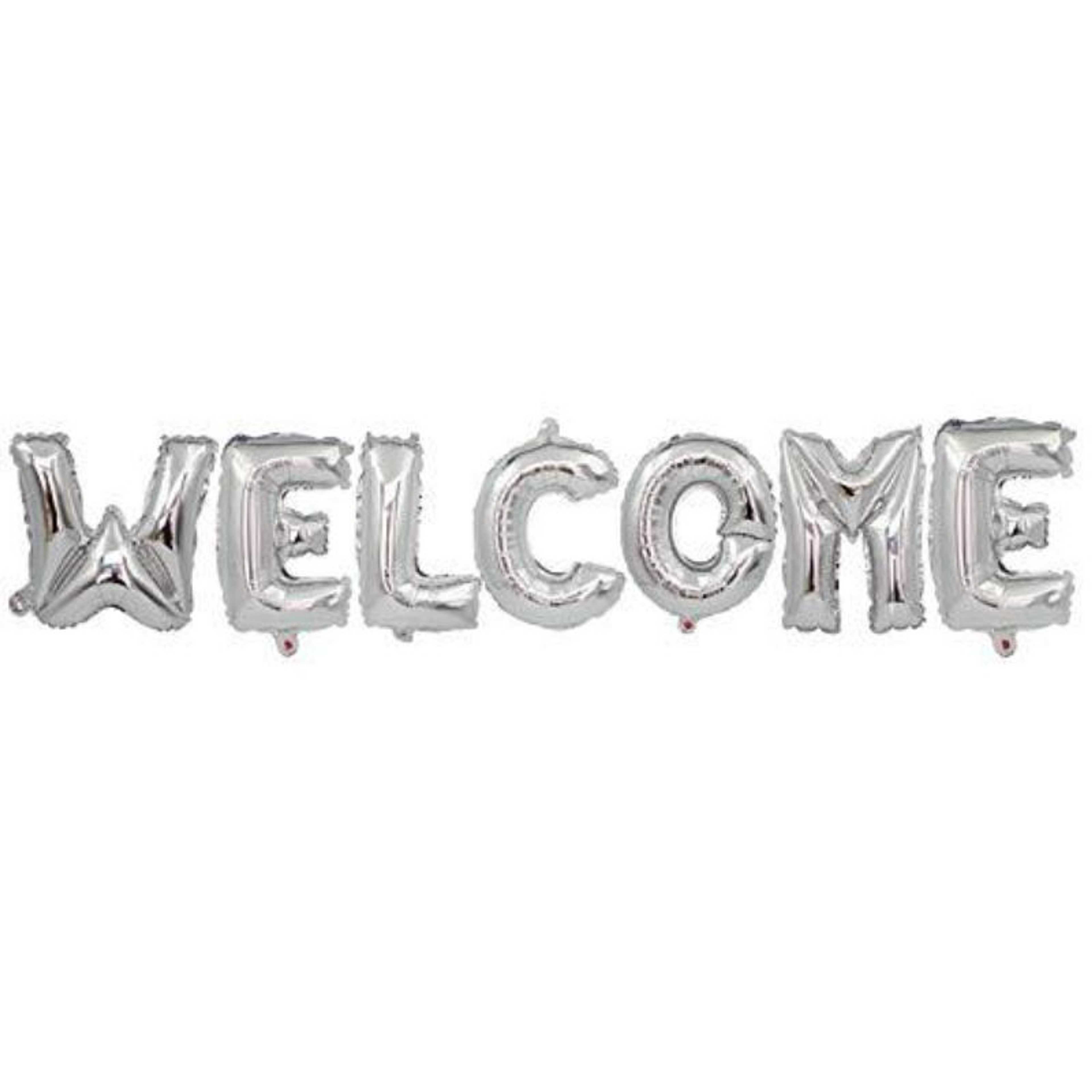 Welcome Alphabet Letter Foil Balloons Birthday Party Supplies - Product Main Image
