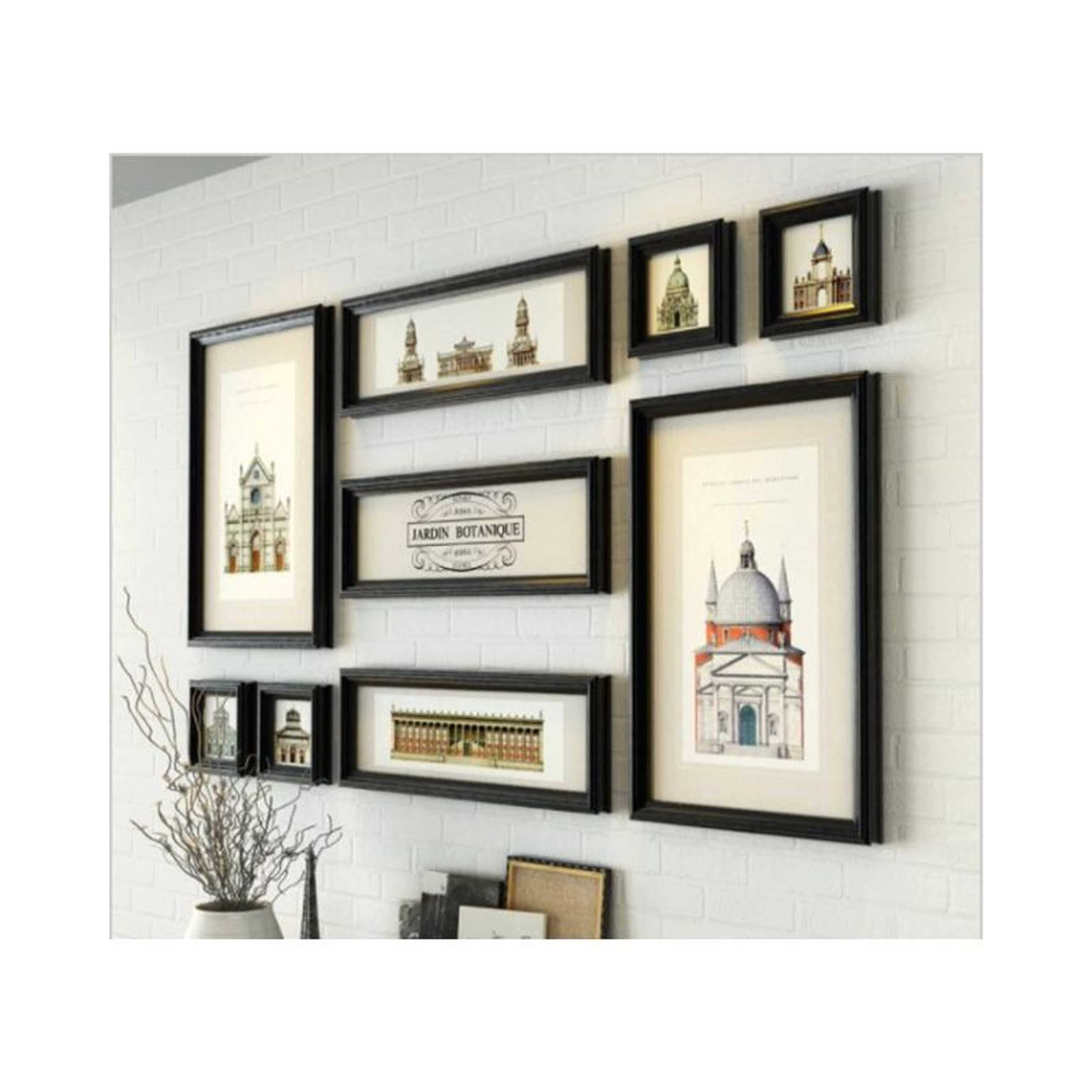 Set of 9 - Photo Frames Collage Wall Hanging Wall Decor Set